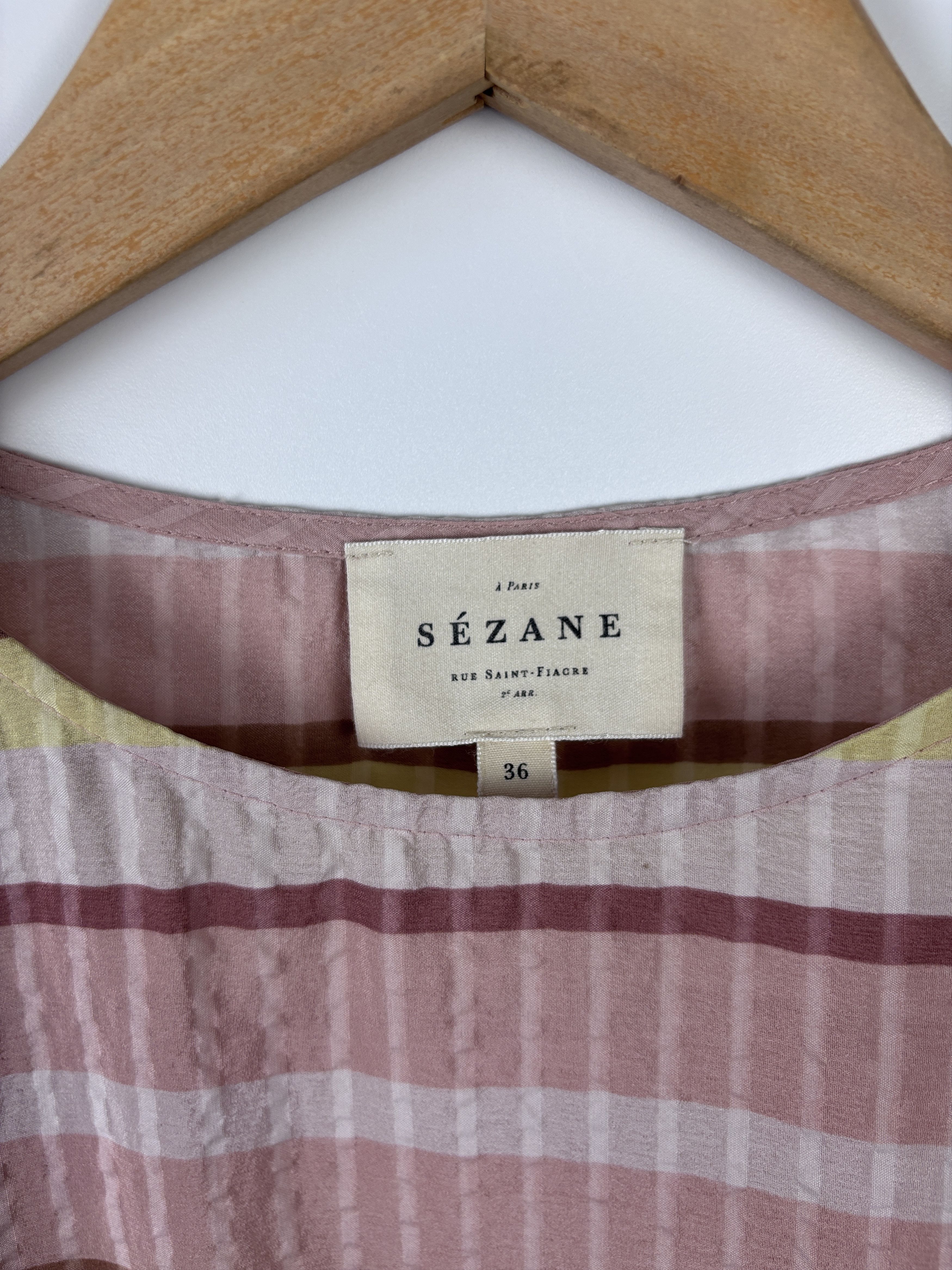 Sezane Sezane Coralie Silk Top Blouse Striped Pink Yellow Size 36 Size S / US 4 / IT 40 - 6 Thumbnail