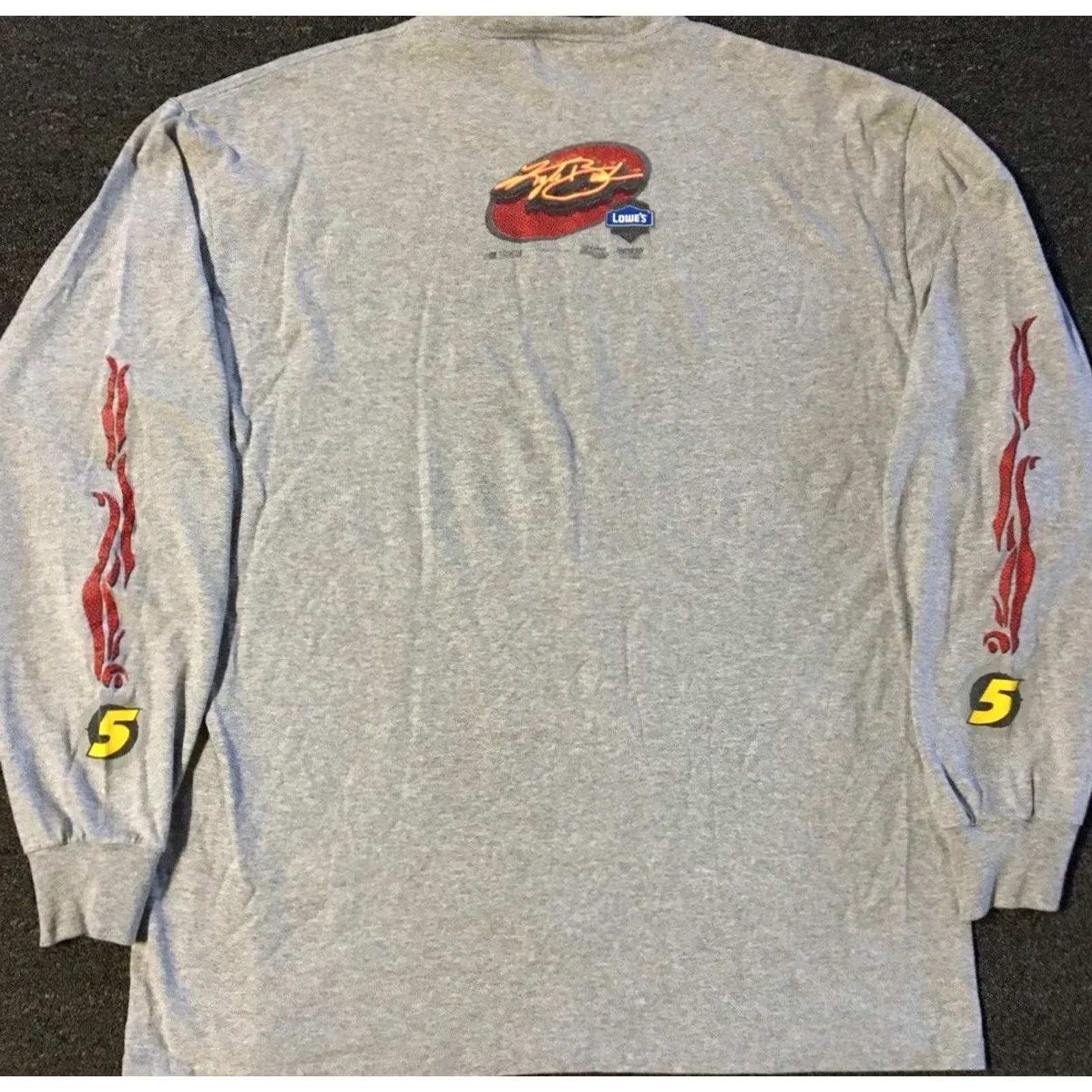 Fox Racing VINTAGE NASCAR Kyle Busch Shirt XL Flames Grunge Biker Skate Fire Y2K 90s Gray Mens Long Sleeve Size US XL / EU 56 / 4 - 2 Thumbnail