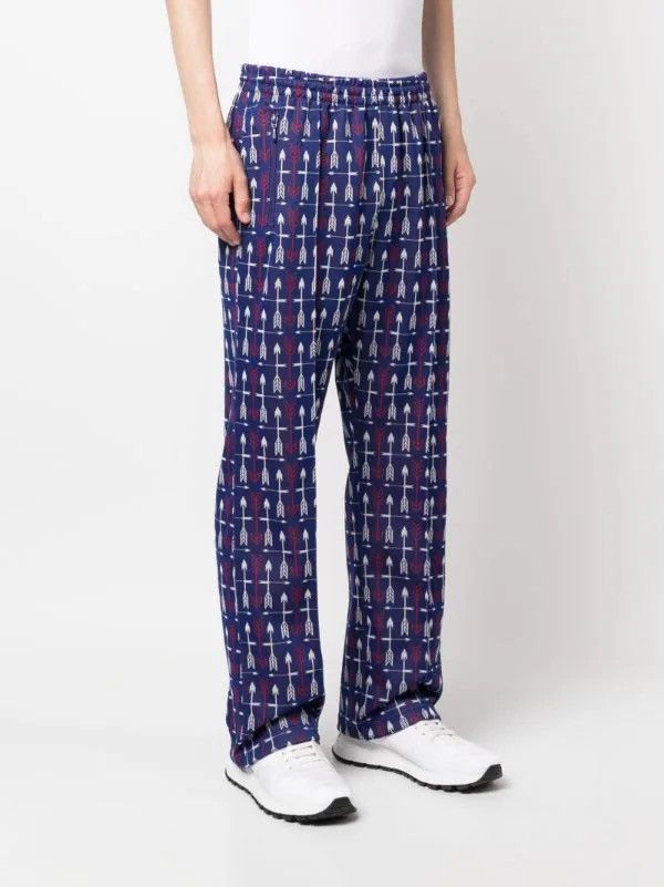 Needles !DS! DS23 Needles "Arrows" Butterfly Logo Blue Track Pants Size US 32 / EU 48 - 6 Thumbnail