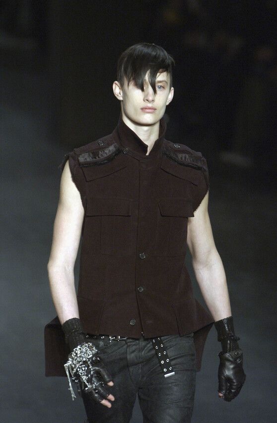 Dior × Hedi Slimane Dior FW03 "Luster" Wool Moleskin Napoleon Military Vest Size US M / EU 48-50 / 2 - 1 Thumbnail