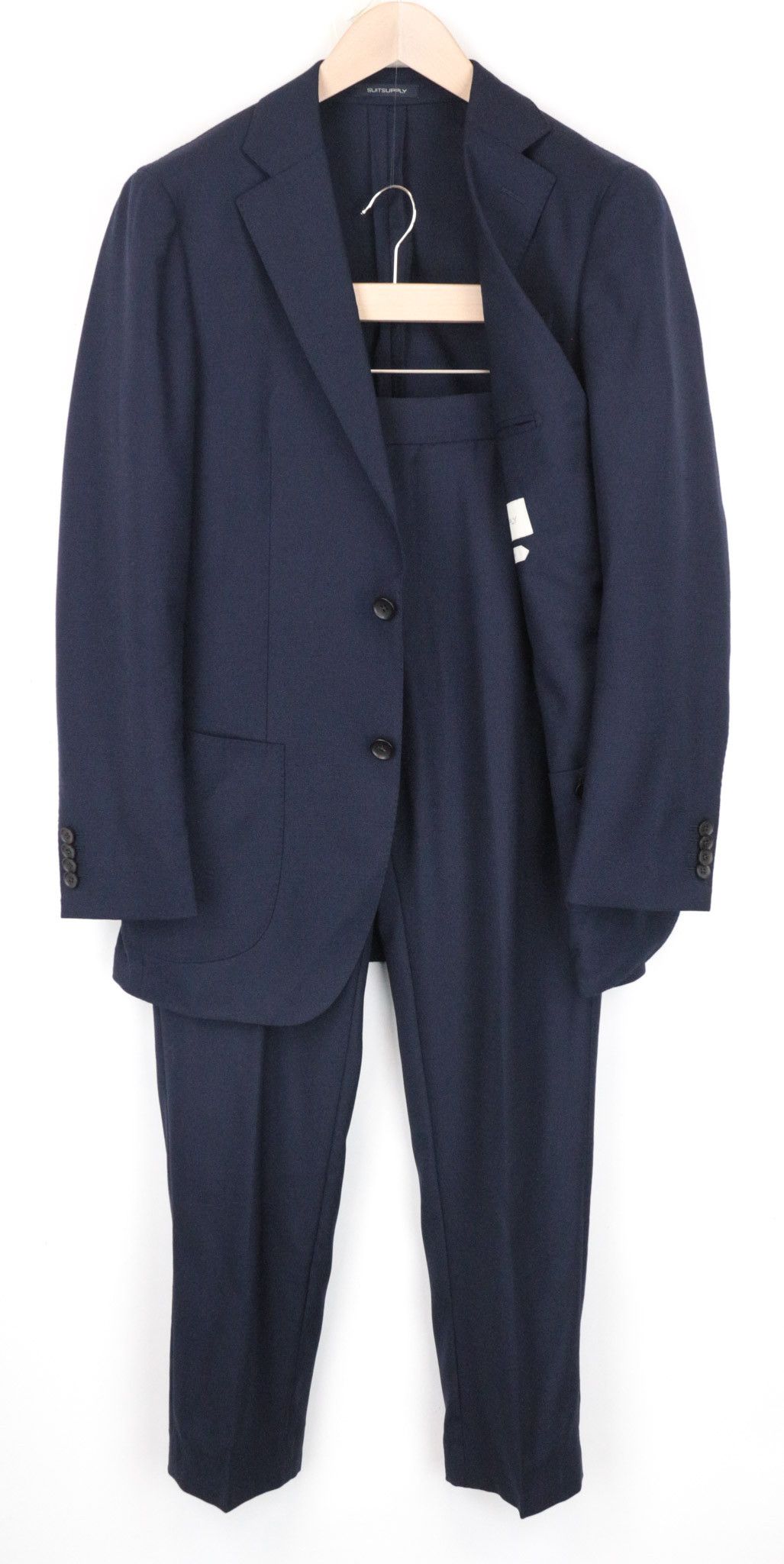 image of Suitsupply Havana Patch Uk36R Slim Unlined Wool Stretch Blue 68285, Men's