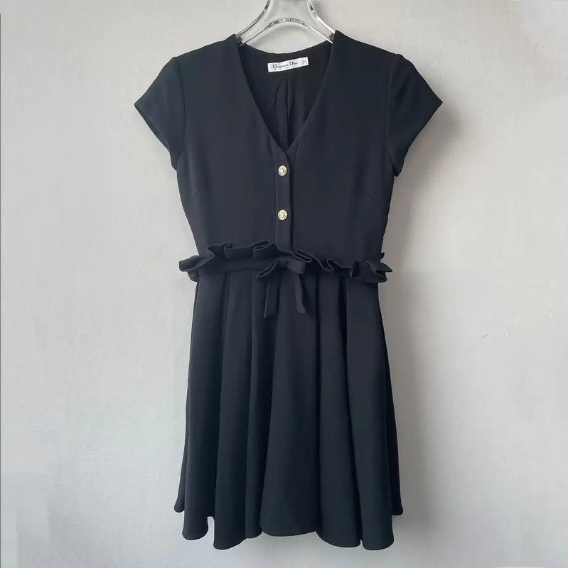 Dior Dior Black Short Sleeve Dress for Women 0089 Size S / US 4 / IT 40 - 1 Thumbnail