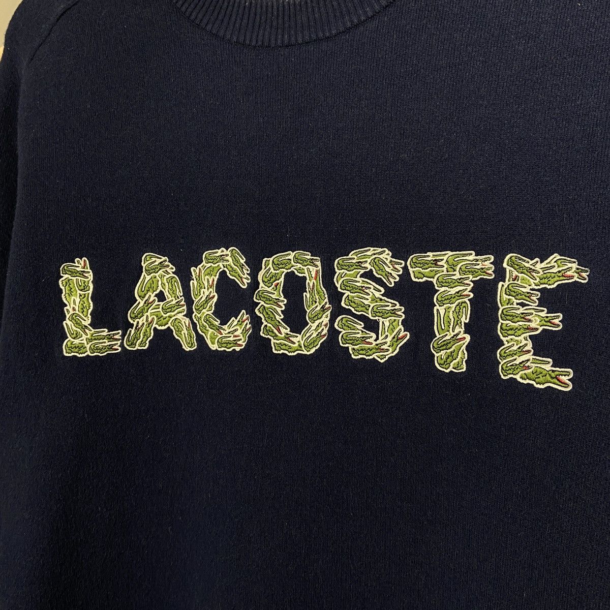 Lacoste Lacoste Embroidered Crocodiles Wool Sweater Size US XXL / EU 58 / 5 - 3 Thumbnail