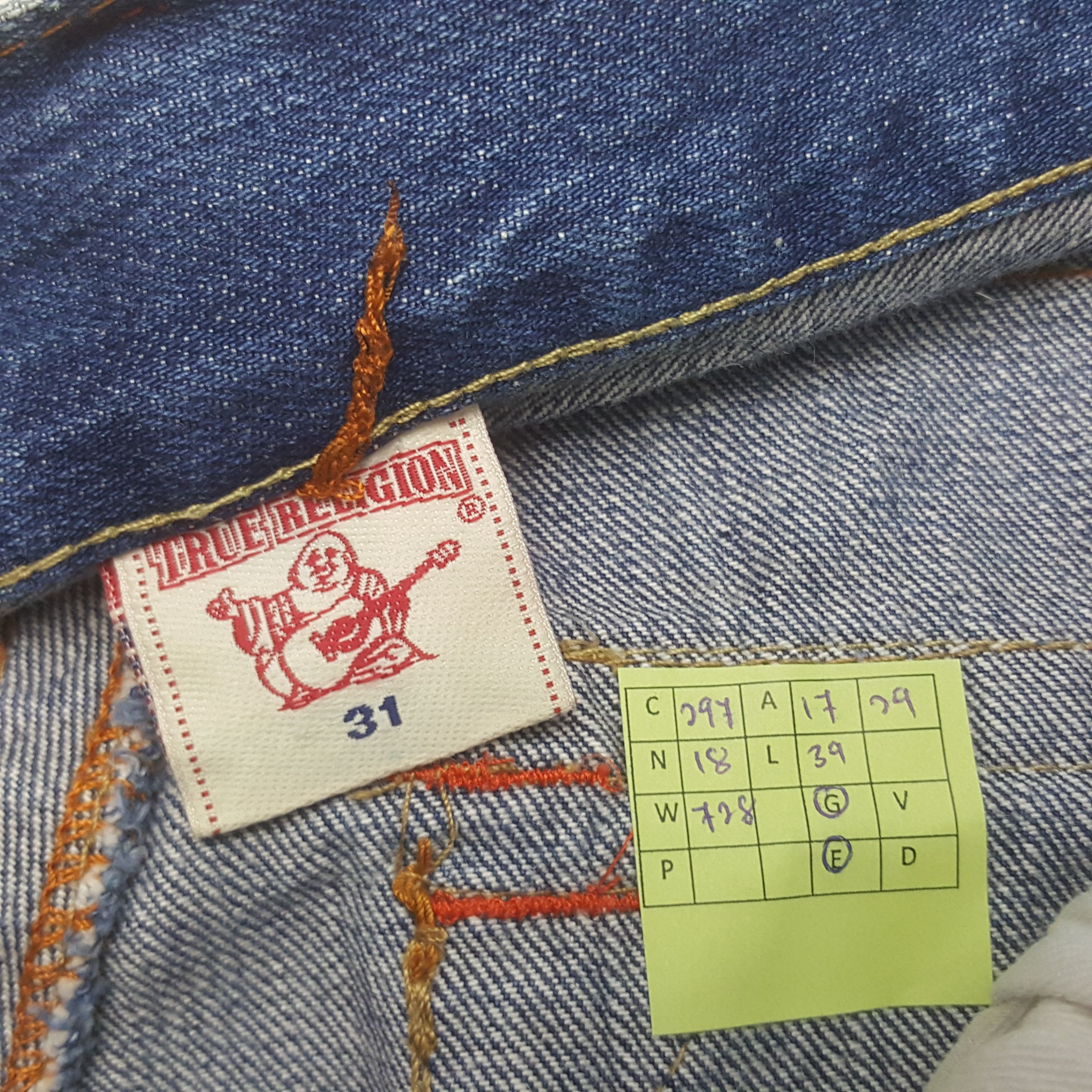 True Religion Vintage True Religion American Denim Jeans C297N18 Size US 34 / EU 50 - 8 Thumbnail