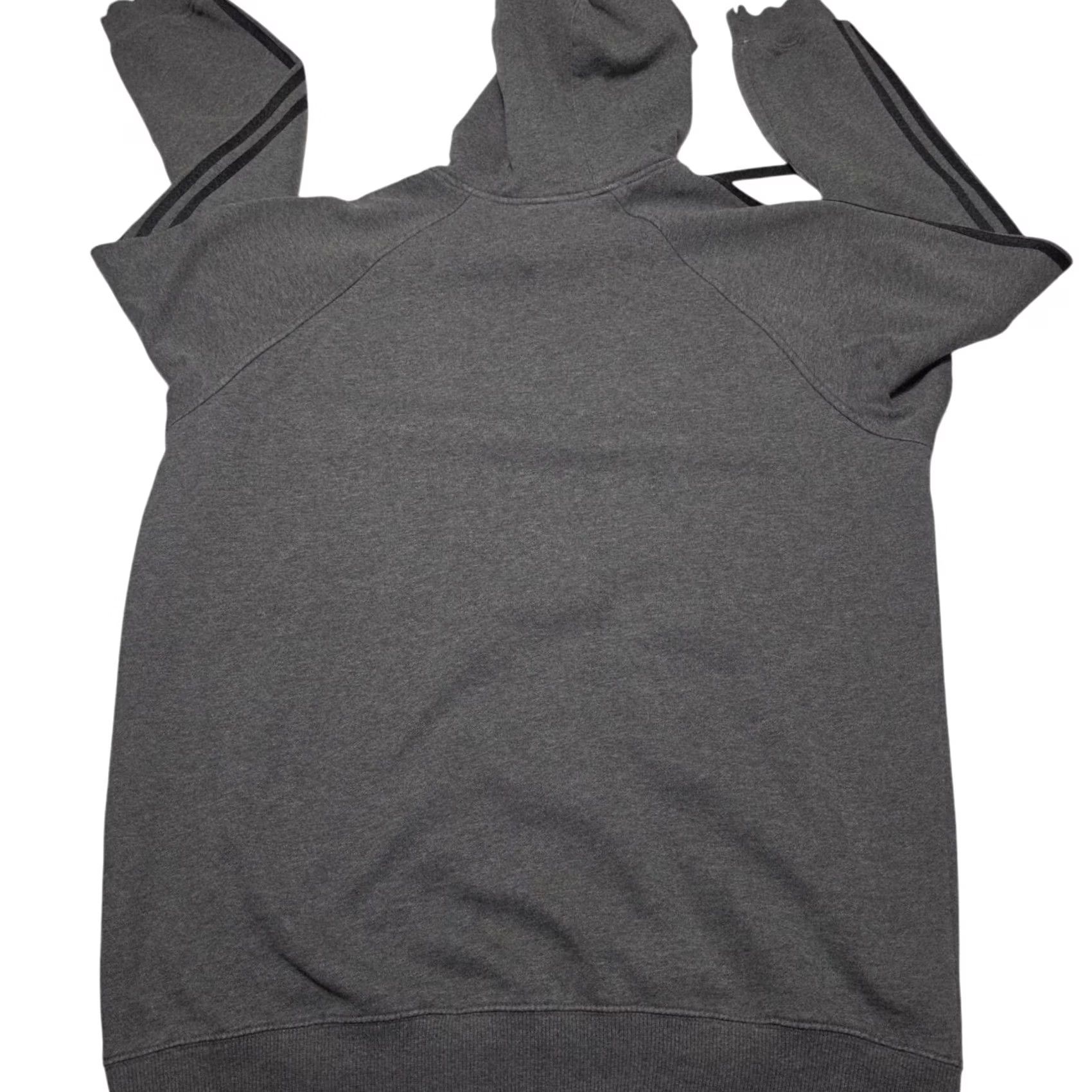 Adidas VINTAGE Adidas 3 Stripes Gray Hoodie Sweatshirt Mens Size L Medium Heavyweight Knit Cotton Polyester Embroidered Logo 90s Decade Y2k Size US L / EU 52-54 / 3 - 2 Thumbnail