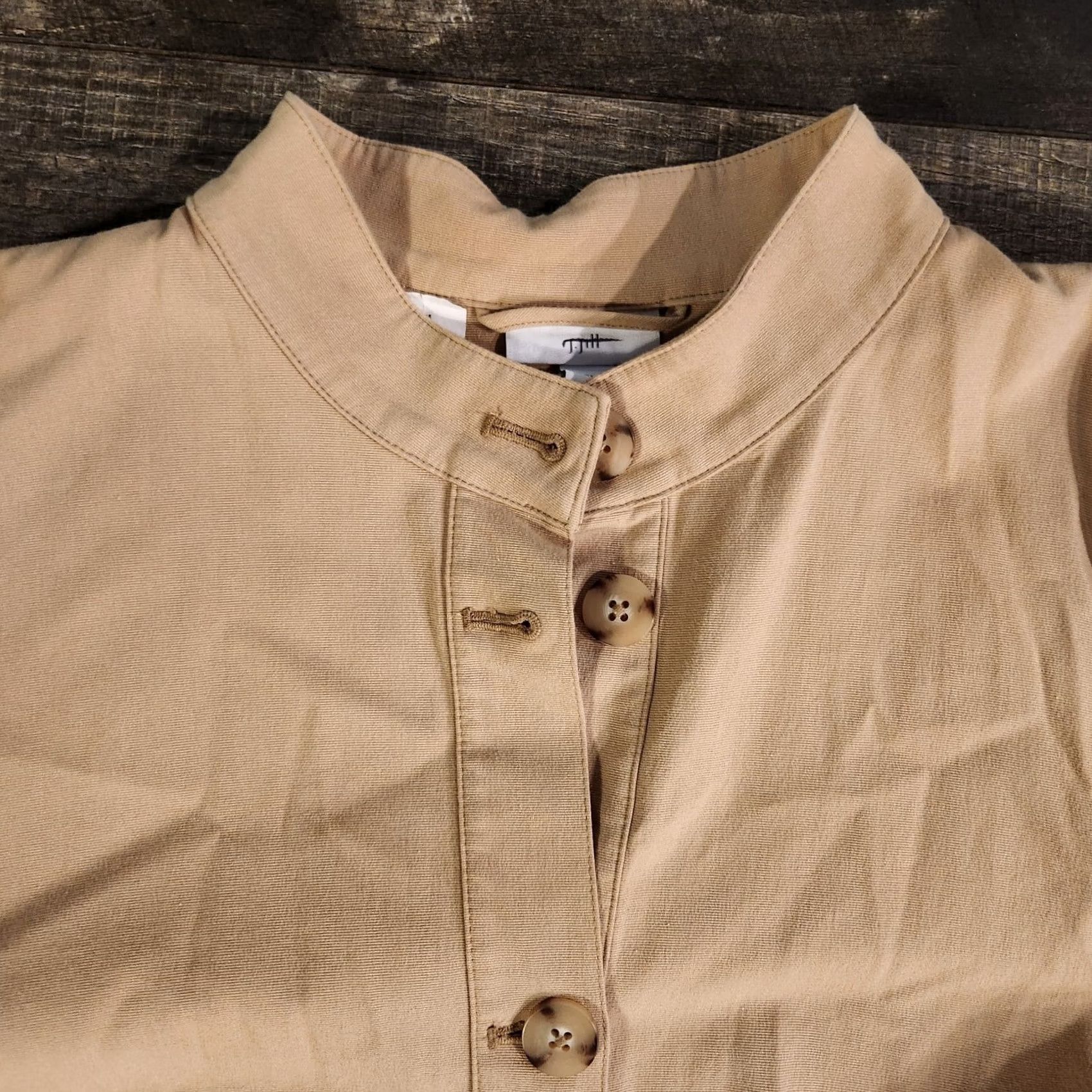 J. Jill J. Jill Jacket Womens Medium Tan Button Up Casual Mid Weight Jacket Coat Fall Size M / US 6-8 / IT 42-44 - 5 Thumbnail