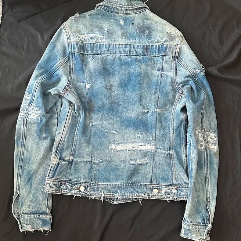 Amiri Amiri 15AW Destroyed Denim Trucker Jacket Size US M / EU 48-50 / 2 - 2 Thumbnail