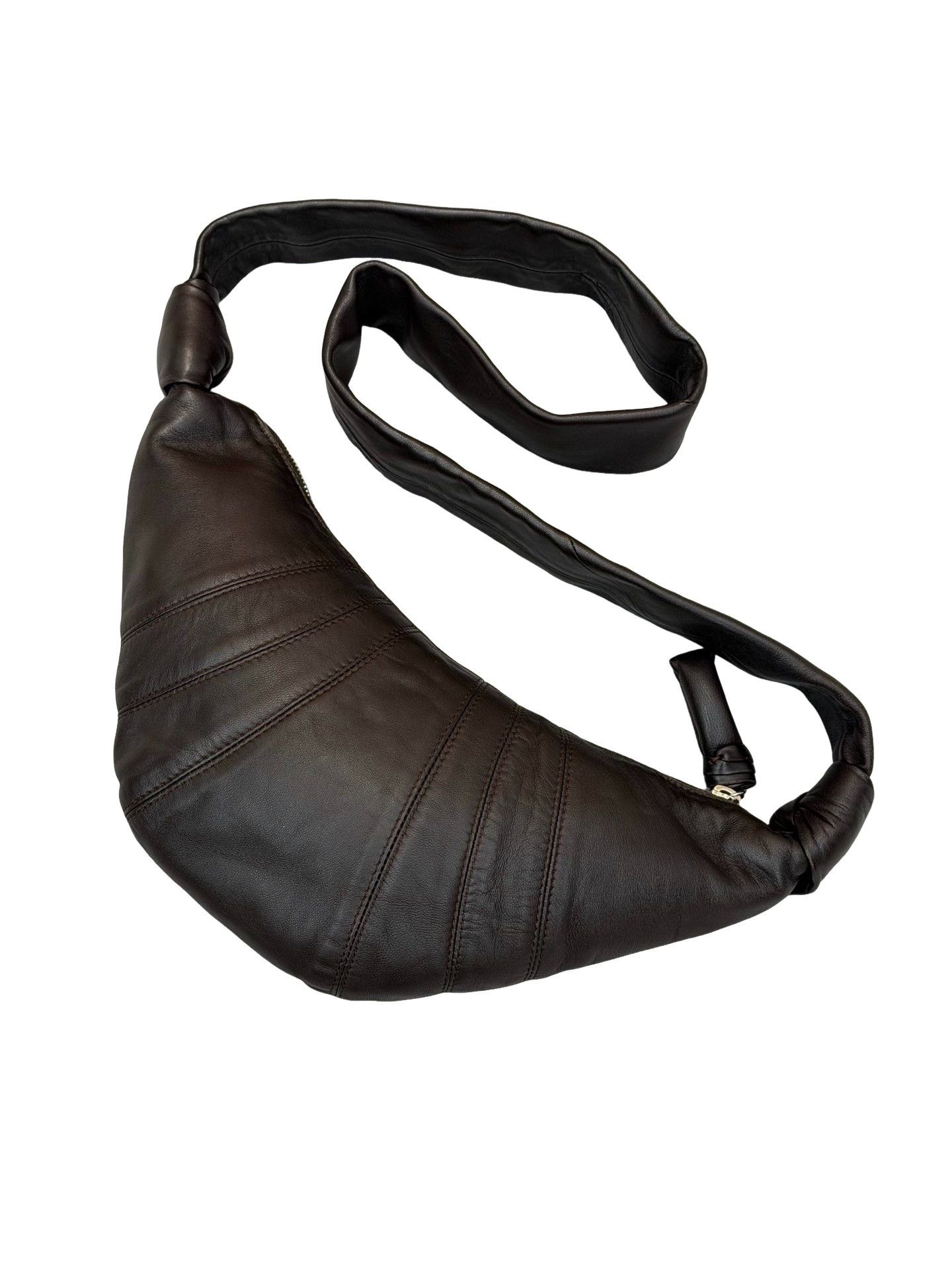 Lemaire Lemaire Brown Lambskin Croissant Bag Size ONE SIZE Size ONE SIZE - 1 Thumbnail