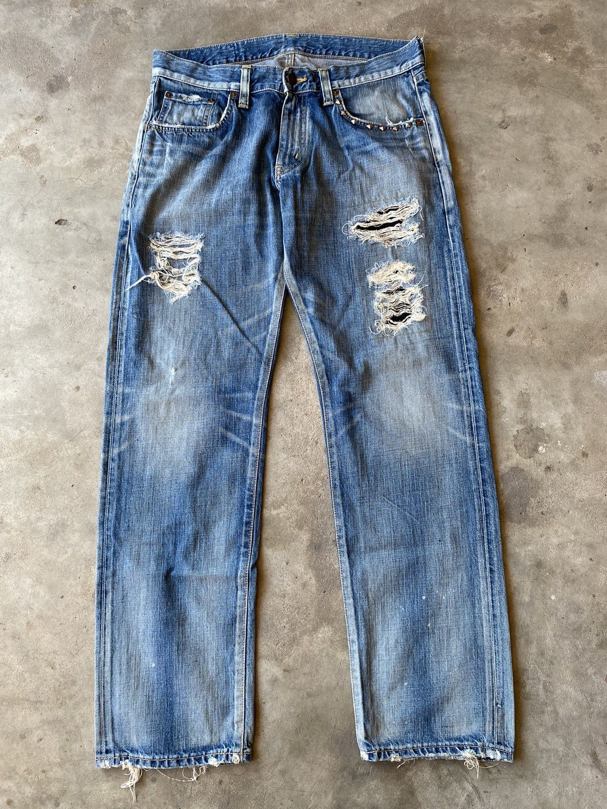 20471120 × Beauty Beast × Edwin edwin distressed pant 503 Size US 32 / EU 48 - 1 Thumbnail
