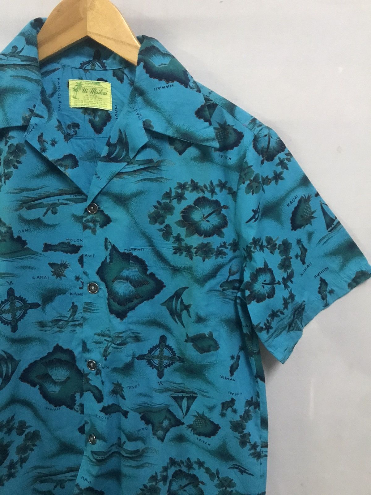 Vintage UI MAIKAI - Vintage 50s 60s Hawaiian Traditional Shirt Size US M / EU 48-50 / 2 - 6 Thumbnail