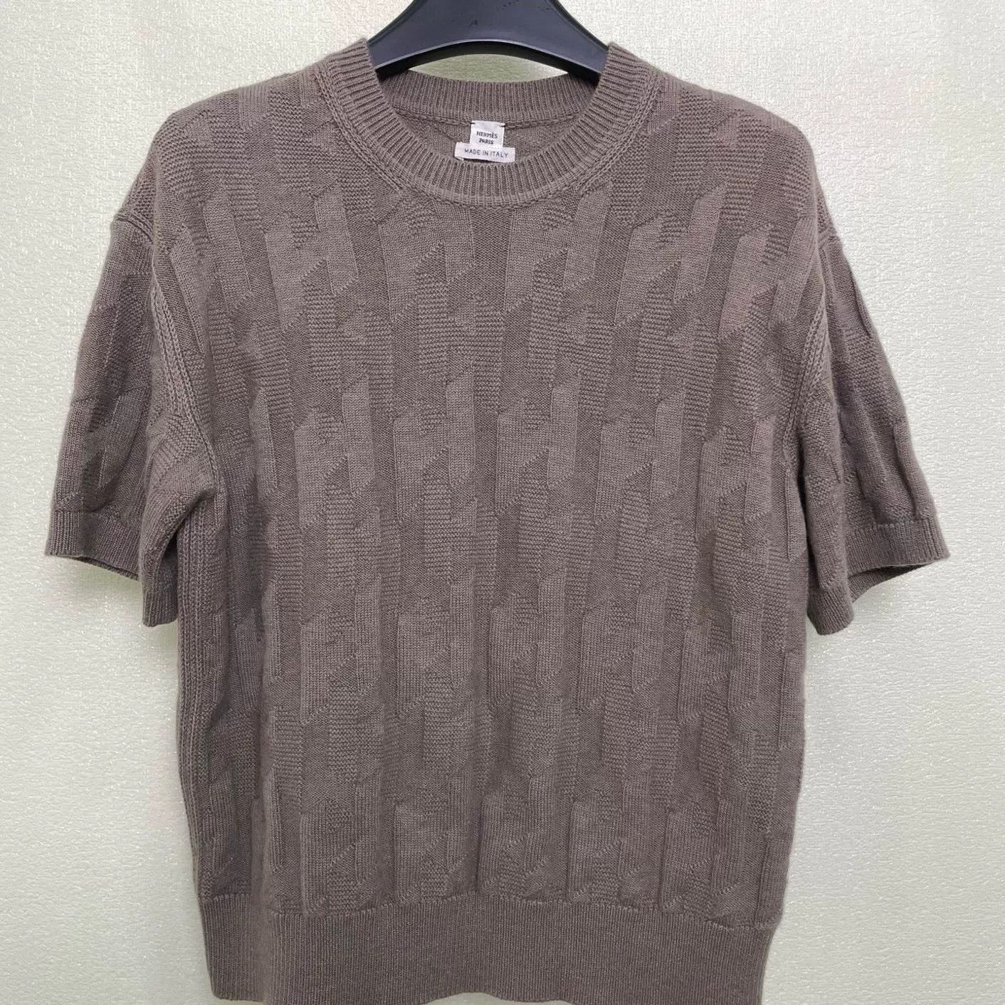 Hermes hermes short sleeve knit top in brown Size US S / EU 44-46 / 1 - 1 Thumbnail