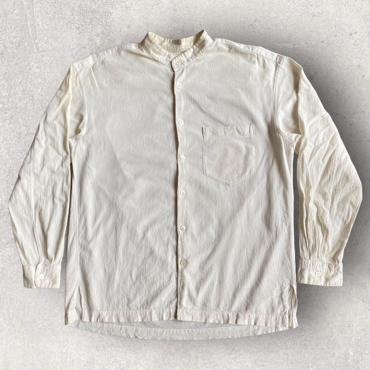 Issey Miyake Issey Miyake Cotton Crepe Oversize Shirt Size US L / EU 52-54 / 3 - 1 Thumbnail
