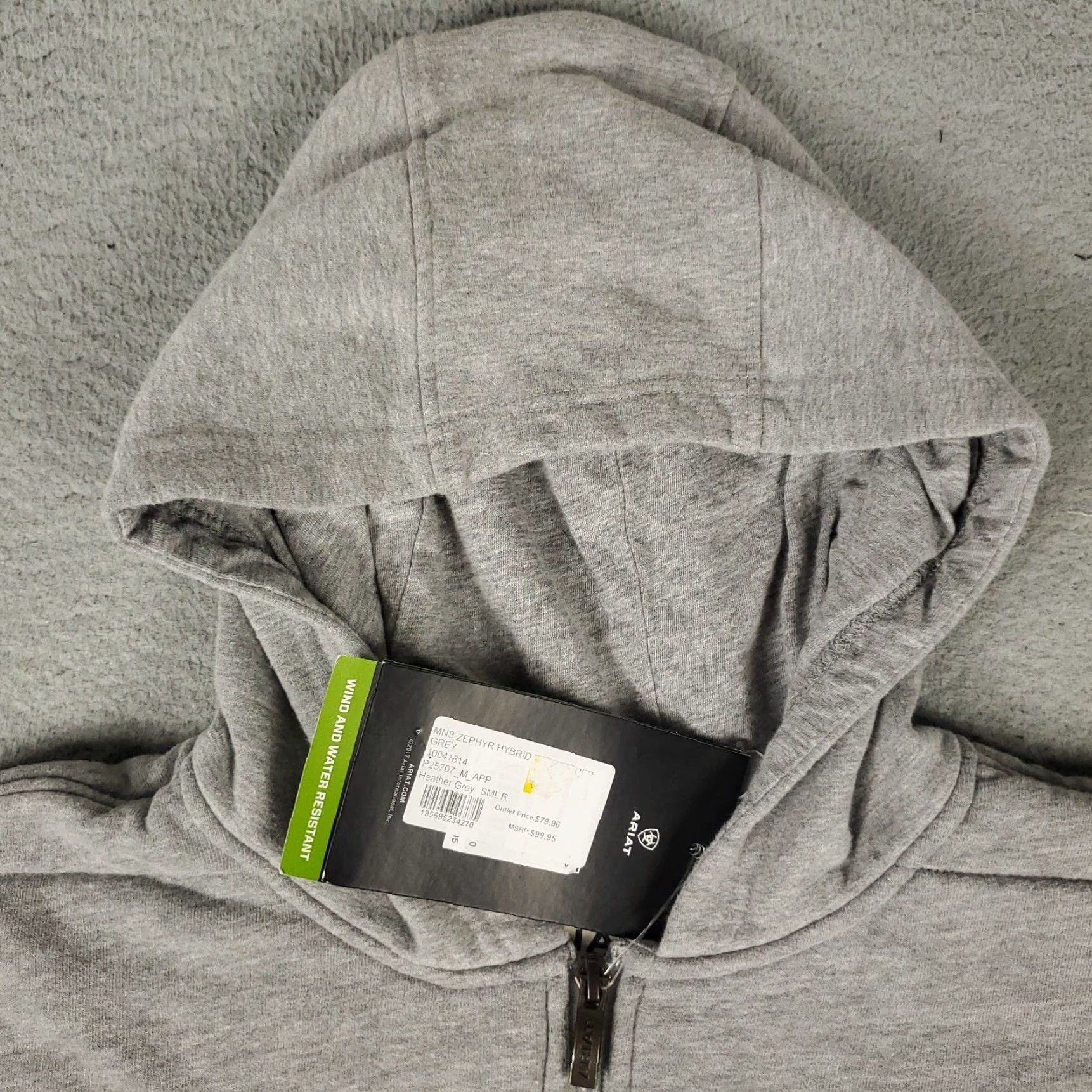 Ariat Ariat Mens Hoodie Full Zip Sweatshirt Gray Small Size US S / EU 44-46 / 1 - 2 Thumbnail