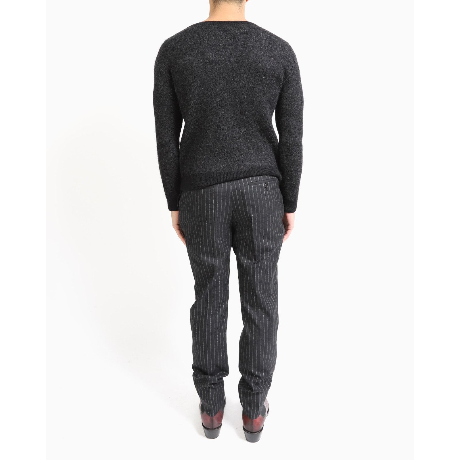 Saint Laurent Paris FW19 ,,Courte Est La Nuit'' Intarsia Knit in Wool Size US S / EU 44-46 / 1 - 6 Thumbnail