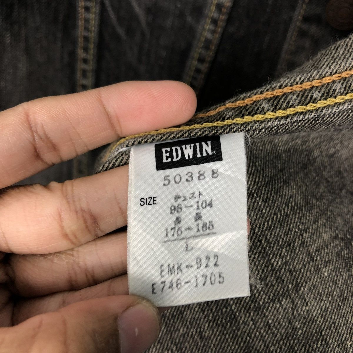 Edwin 🔥VINTAGE DENIM TRUCKER JACKET EDWIN MULTI POCKET Size US L / EU 52-54 / 3 - 21 Thumbnail