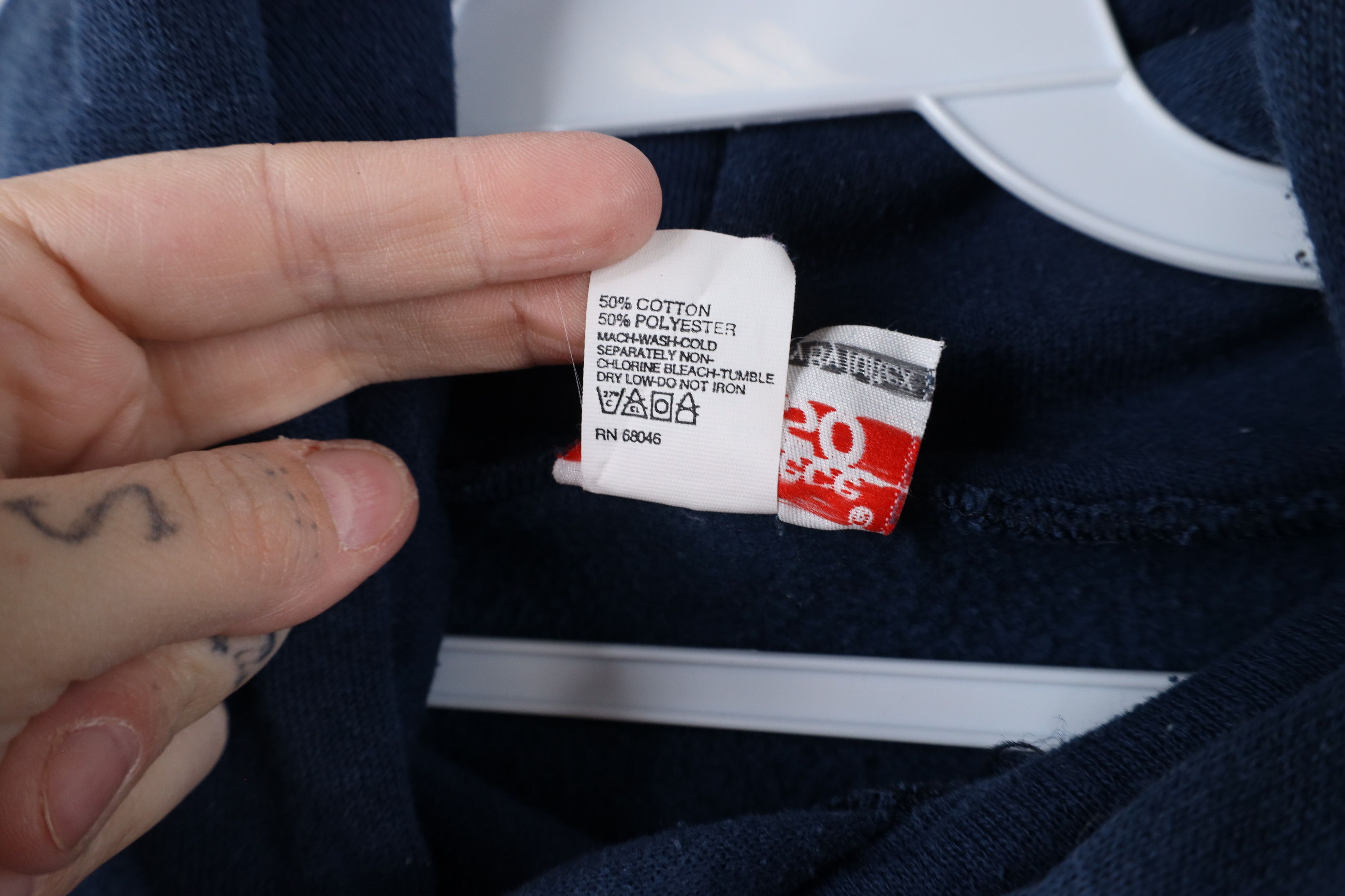 Vintage Vintage 80s 90s Streetwear Blank Hoodie Sweatshirt Blue USA Size US S / EU 44-46 / 1 - 12 Thumbnail
