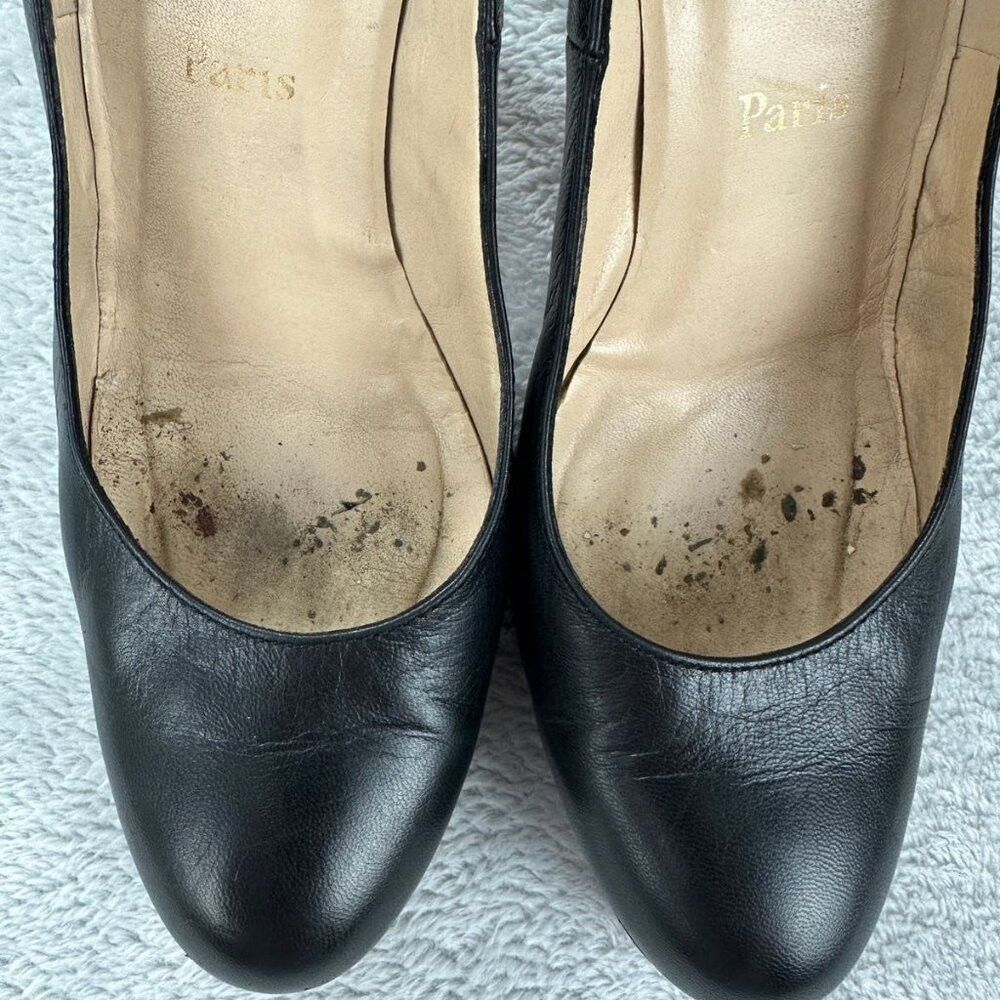 Christian Louboutin Christian Louboutin Black Leather Heels Women's Size 40.5 E Size US 10.5 / IT 40.5 - 8 Thumbnail