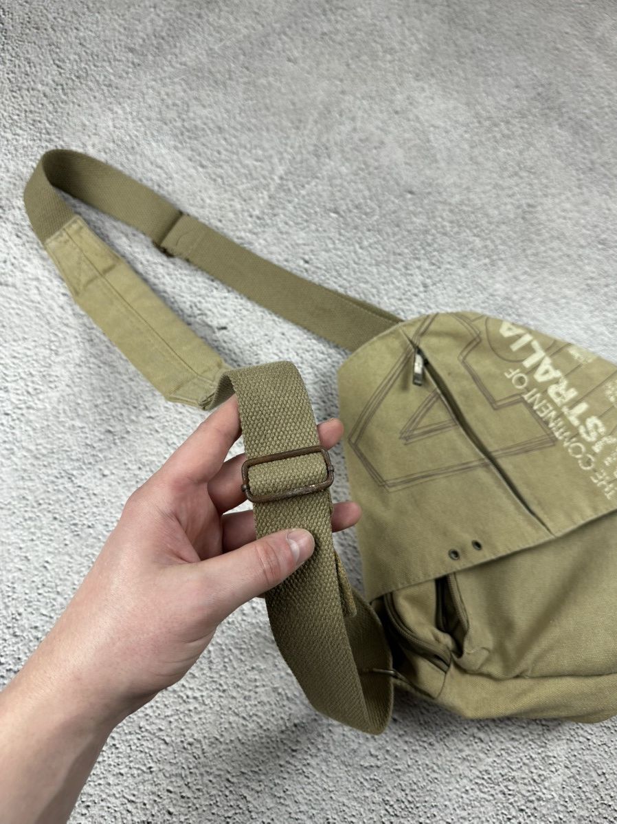 Japanese Brand Vintage Diesel Style Shoulder Bag Canvas Y2K Faded SK8 Size ONE SIZE - 9 Thumbnail