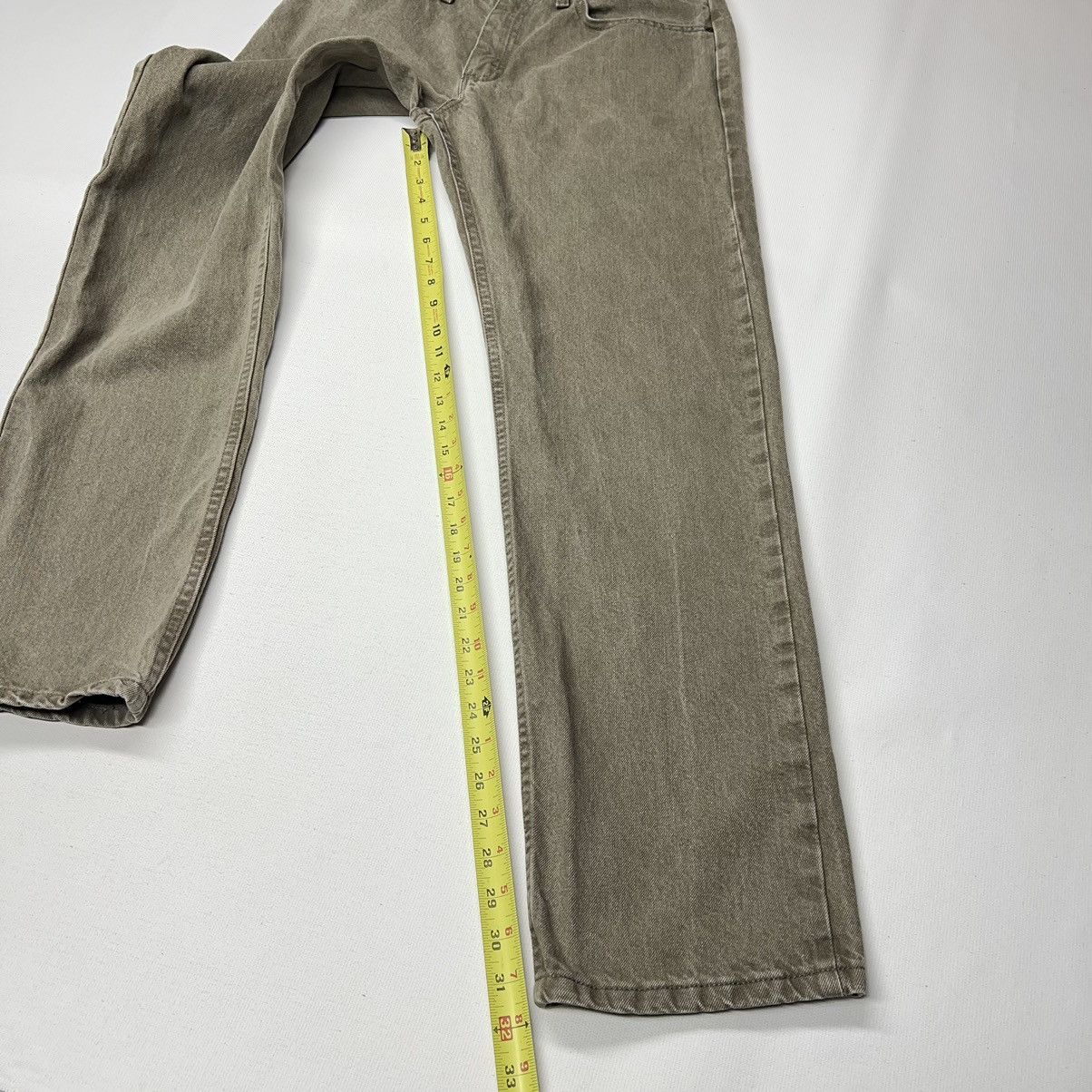 Lee × Vintage Lee Jeans Brown Regular Fit Straight Carpenter Workwear Size US 33 - 17 Thumbnail
