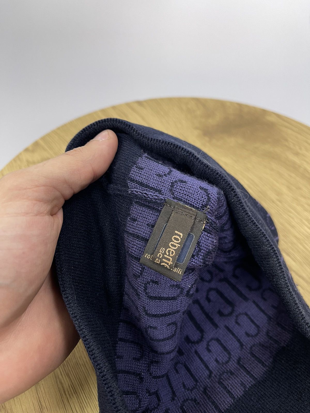 Roberto Cavalli Roberto Cavalli Blue Multilogo Beanie Hat Logo unisex Size ONE SIZE - 4 Thumbnail
