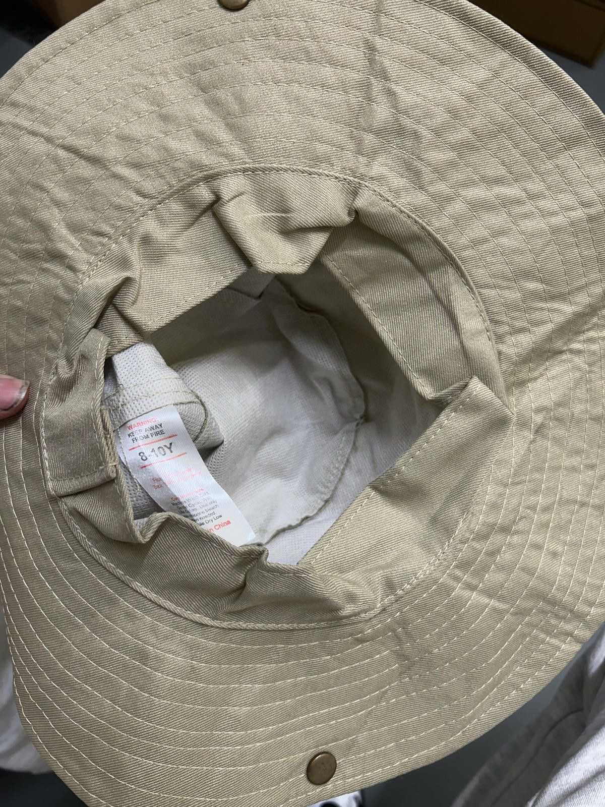 Designer Stylish Lightweight Khaki Bucket Hat Size ONE SIZE - 4 Thumbnail