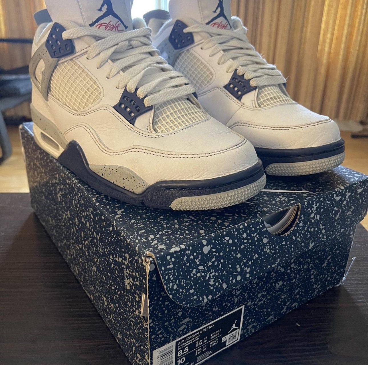 Jordan Brand Jordan 4 Midnight Navy Sz 8.5 Size US 8.5 / EU 41-42 - 1 Thumbnail