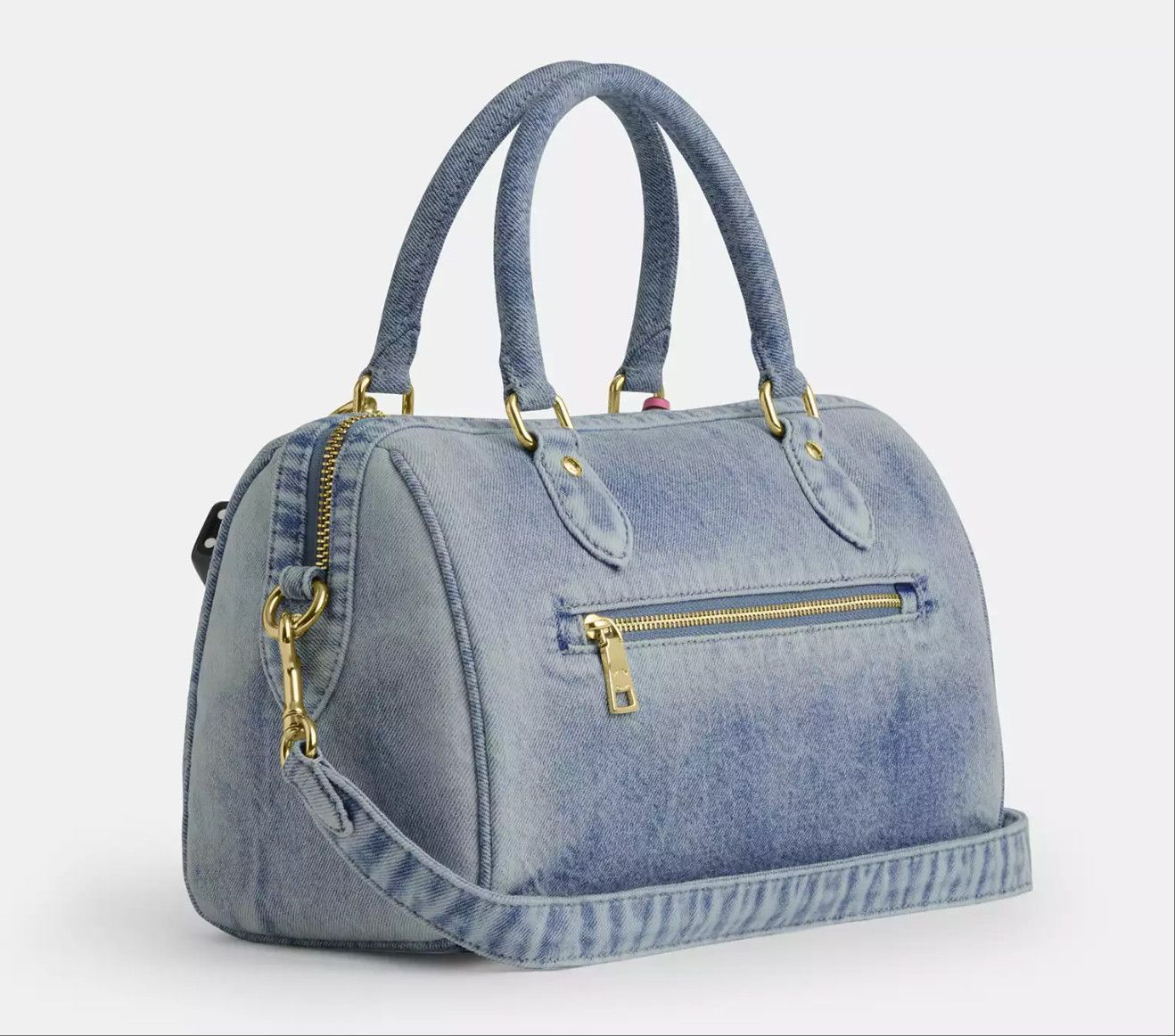 Coach Rowan Satchel Bag In Loved Denim With Charms CDY74 Size ONE SIZE - 13 Thumbnail
