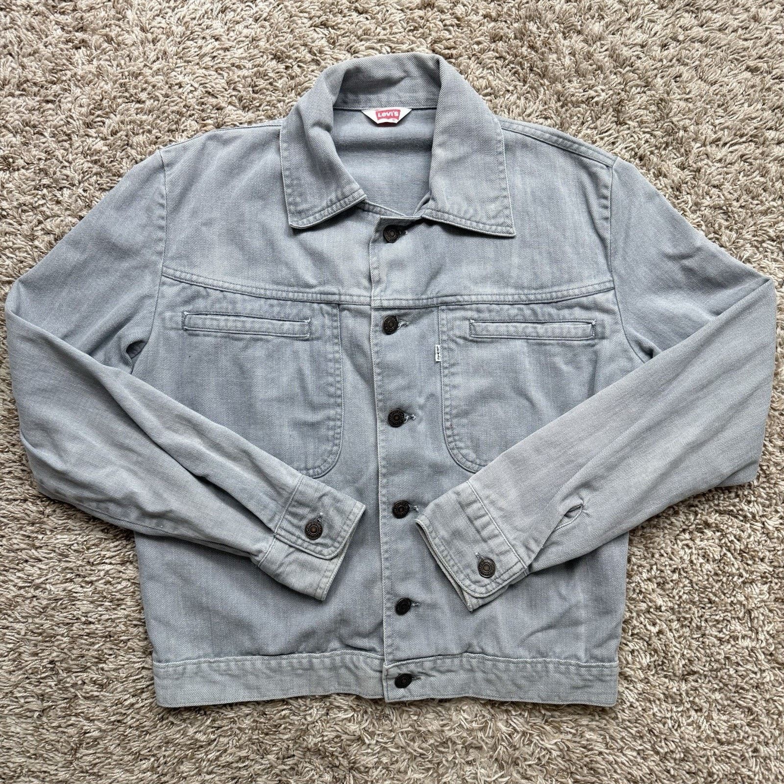 Levi's × Vintage Vintage 80’s Levi’s Grey Western Button Up Cotton Jacket Size M / US 6-8 / IT 42-44 - 1 Thumbnail