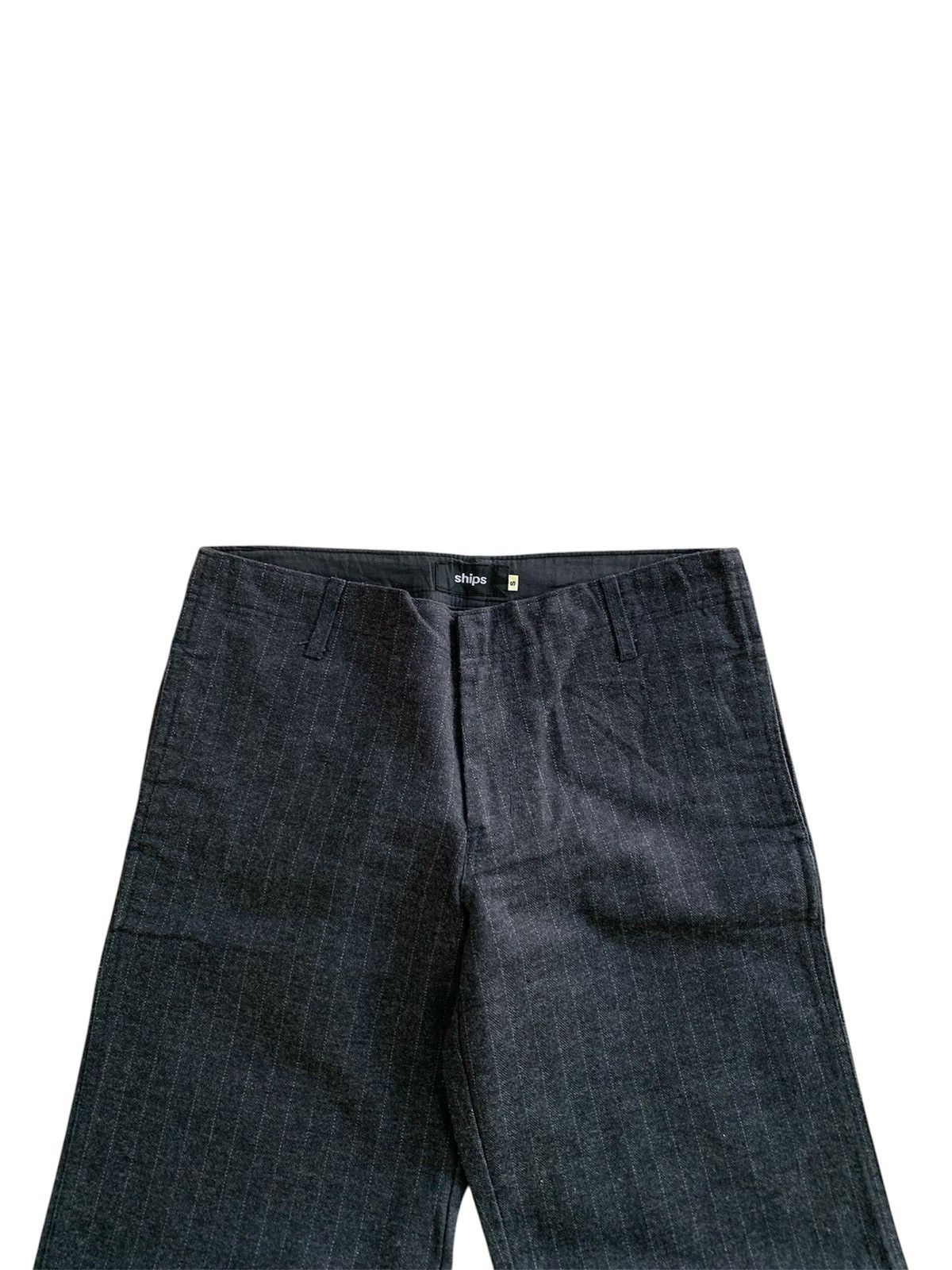 Japanese Brand Ships Japan Wool Stripe Wide Leg Trousers Size US 30 / EU 46 - 3 Thumbnail