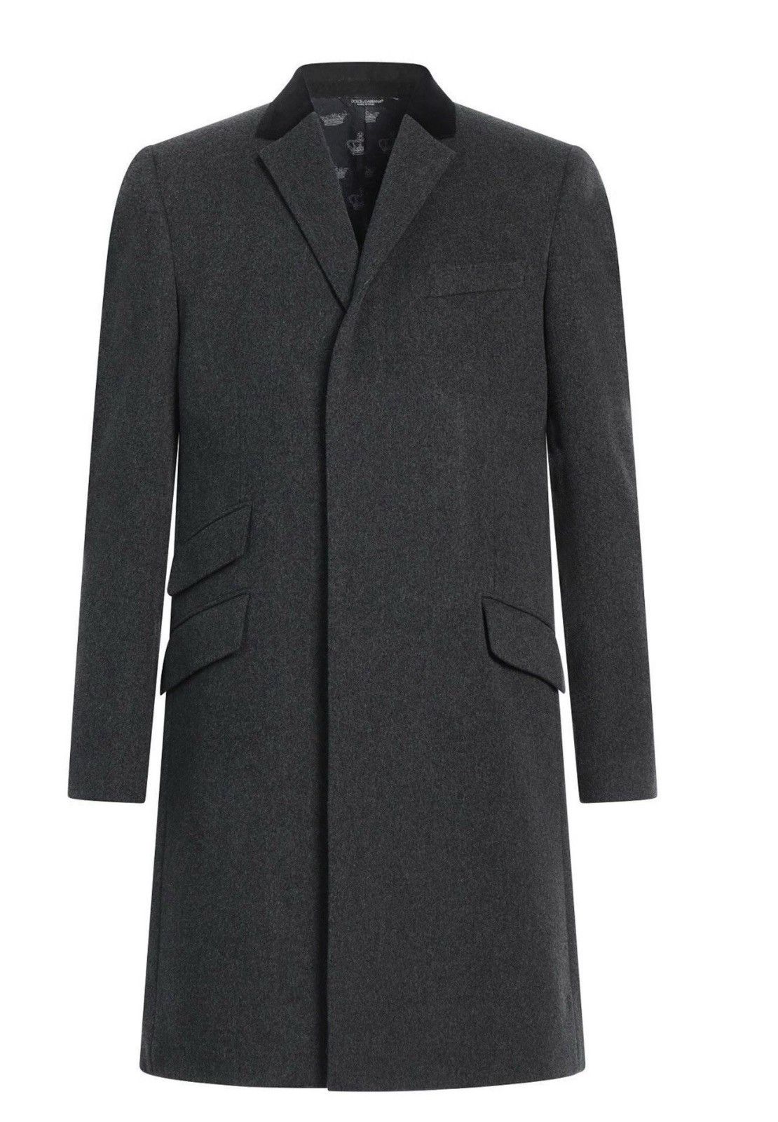 Dolce & Gabbana DOLCE & GABBANA Men's Wool & Cashmere Overcoat | Italian 50 Size US M / EU 48-50 / 2 - 1 Thumbnail
