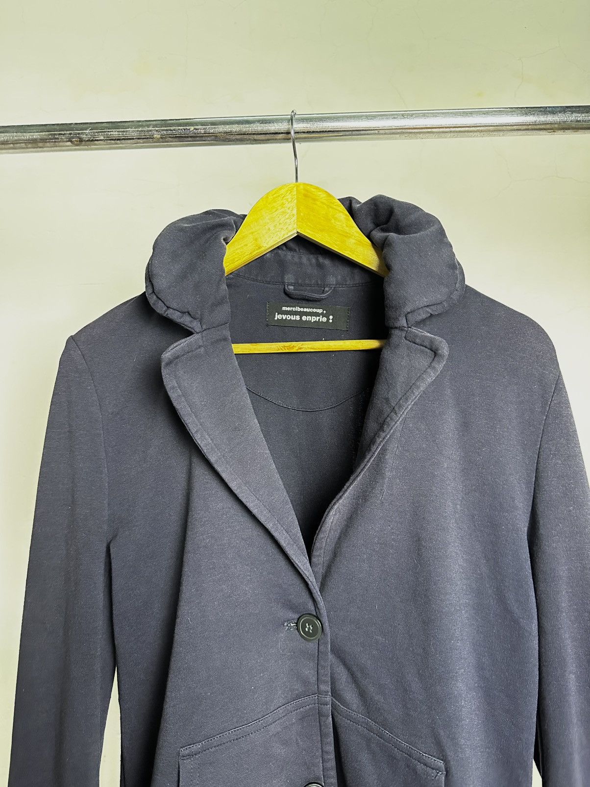 Issey Miyake Mercibeaucoup Fluffy Collar Jacket Size US M / EU 48-50 / 2 - 2 Thumbnail