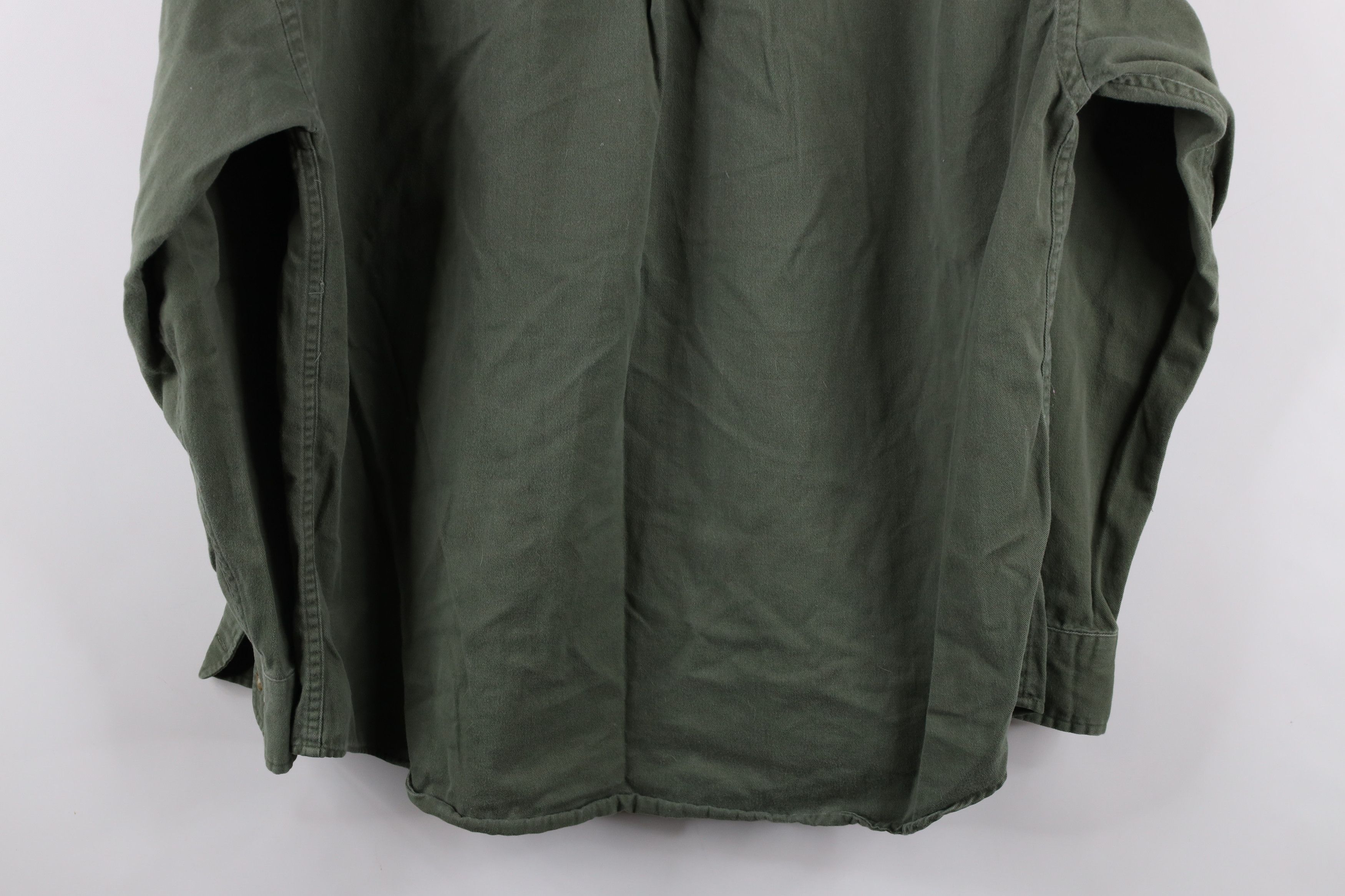 Vintage Vintage 90s Streetwear Cotton Twill Band Collar Button Shirt Size US L / EU 52-54 / 3 - 8 Thumbnail