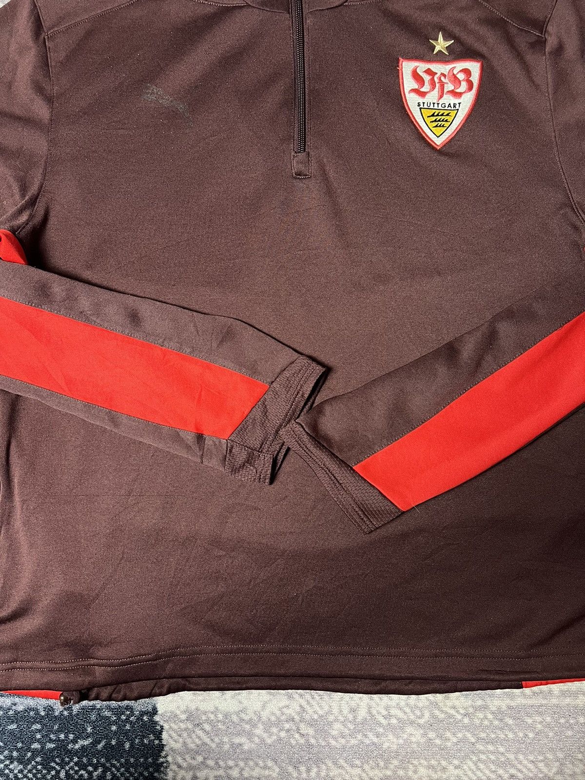 Puma × Vintage Puma VFB Stuttgart Halfzipper Polyster Size US L / EU 52-54 / 3 - 7 Thumbnail