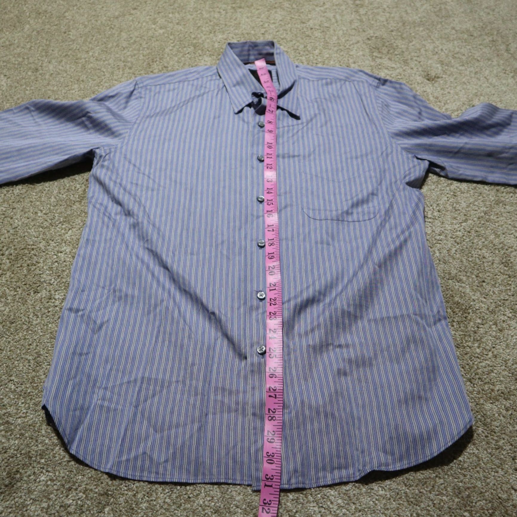 Jos. A. Bank Jos. A. Bank Shirt Mens M Medium Striped Button-Down Short Sleeve Cotton Multicolor Blue 90s Travel Shirt Mens Size US M / EU 48-50 / 2 - 6 Thumbnail