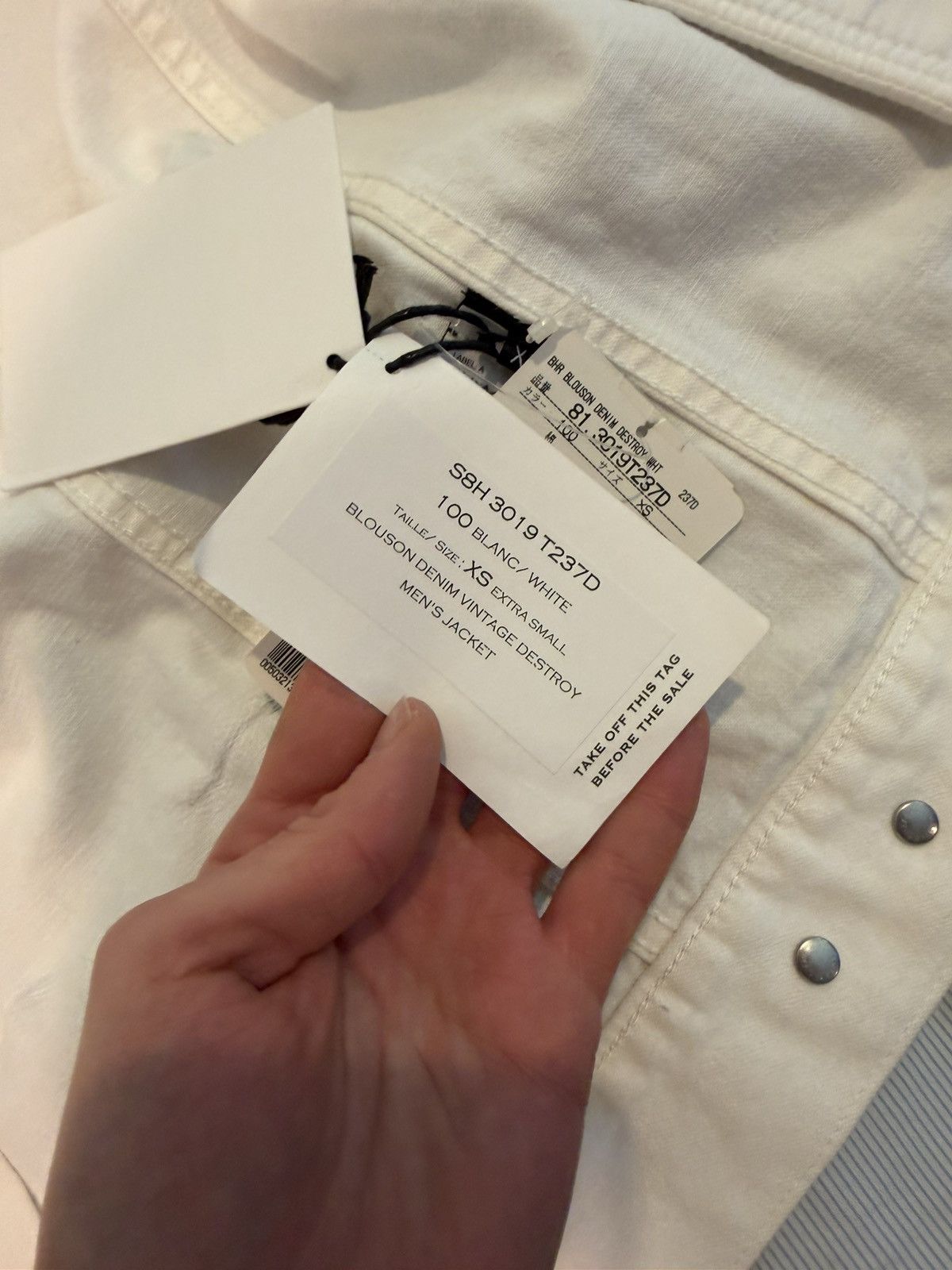 Balmain SS18 Balmain White Destroyed Denim Jacket Size US XS / EU 42 / 0 - 13 Thumbnail