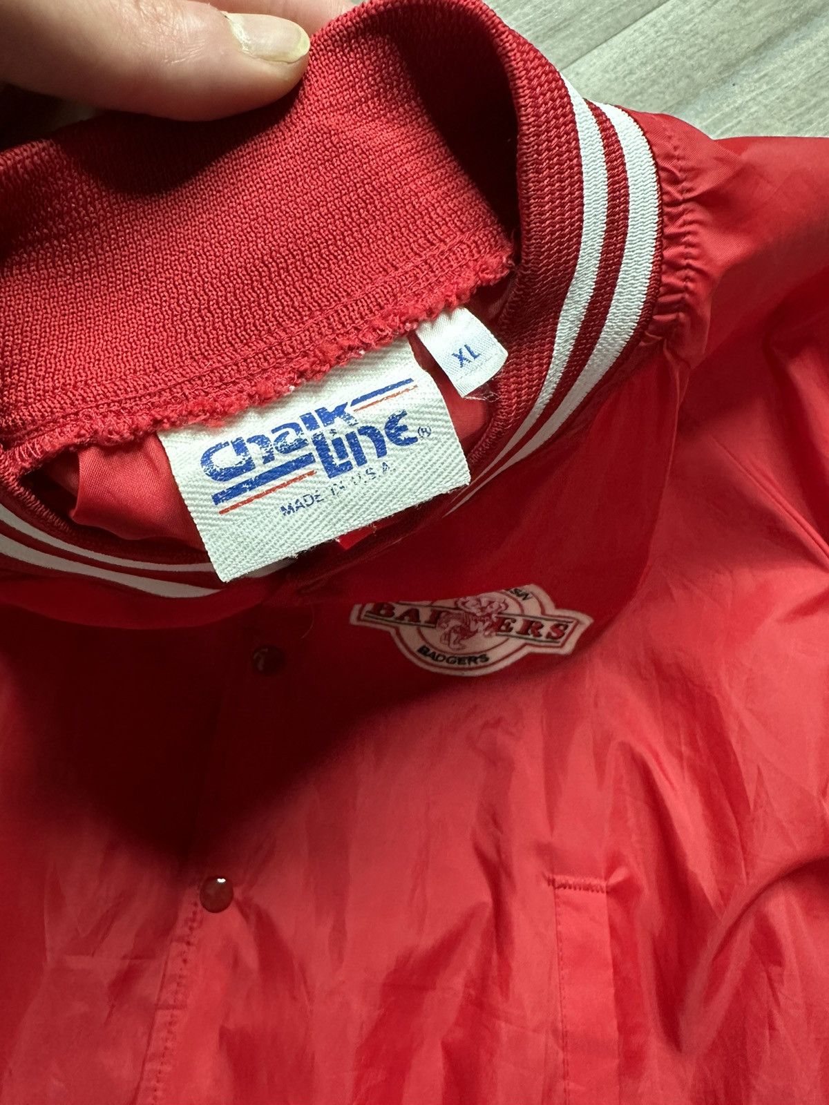 Vintage Vintage 90s Chalk Line Wisconsin Badgers Lightweight Bomber Size US XL / EU 56 / 4 - 6 Thumbnail