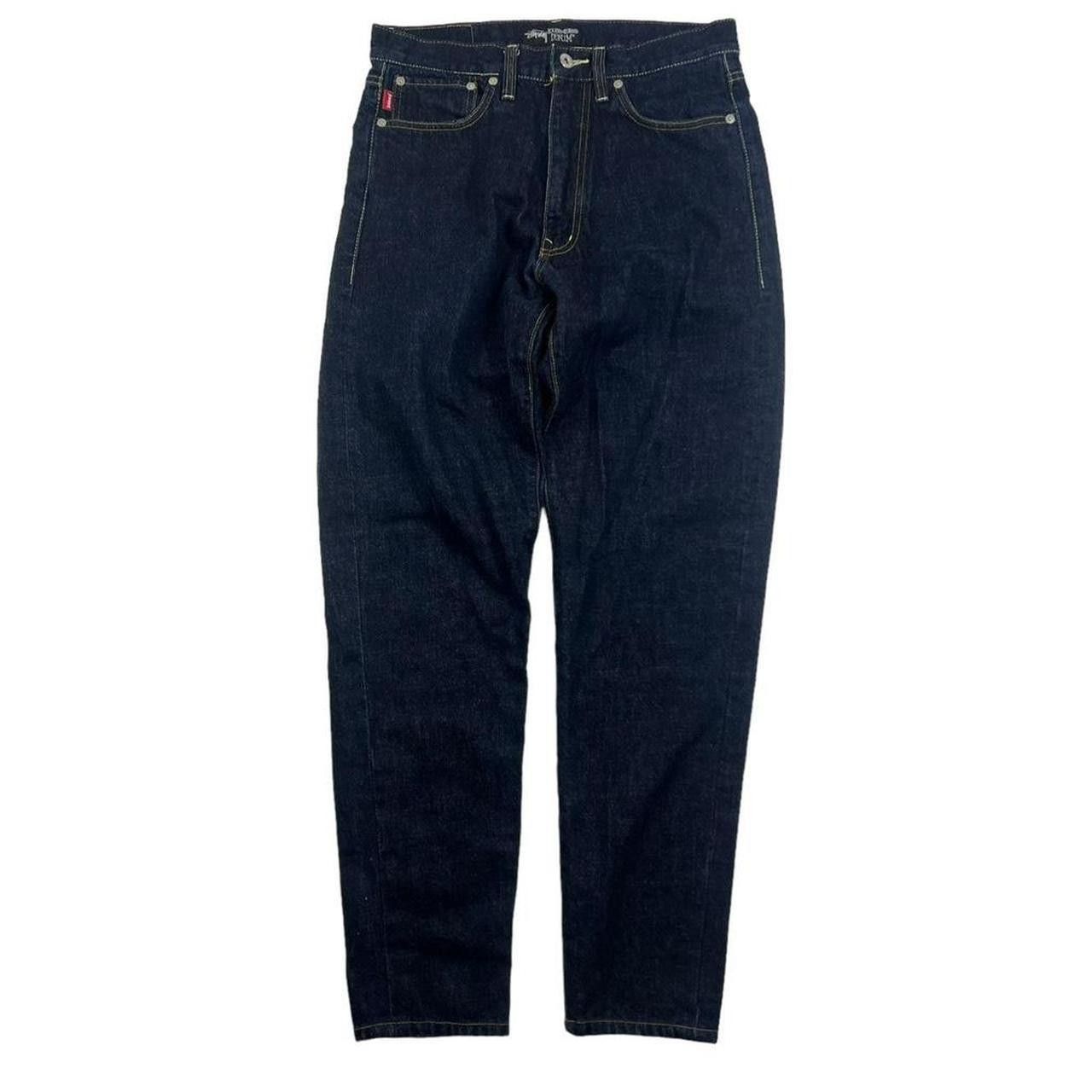 Stussy Vintage 2000s Yellow Stussy Spellout Jeans - Waist: 30” Size US 30 / EU 46 - 4 Thumbnail