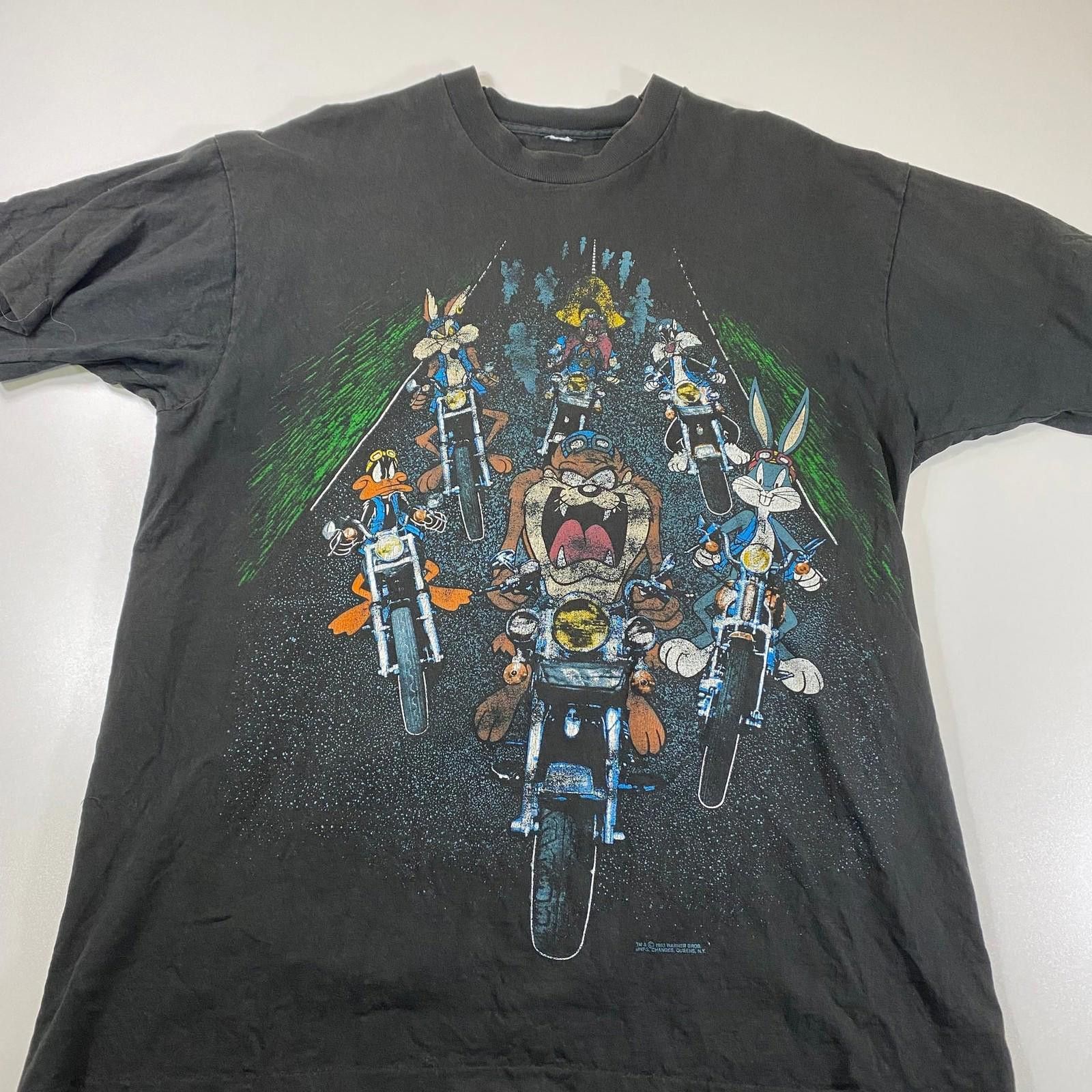 Other Vintage 1993 Looney Tunes Motorcycle Double-Sided T-Shirt Size US M / EU 48-50 / 2 - 1 Thumbnail