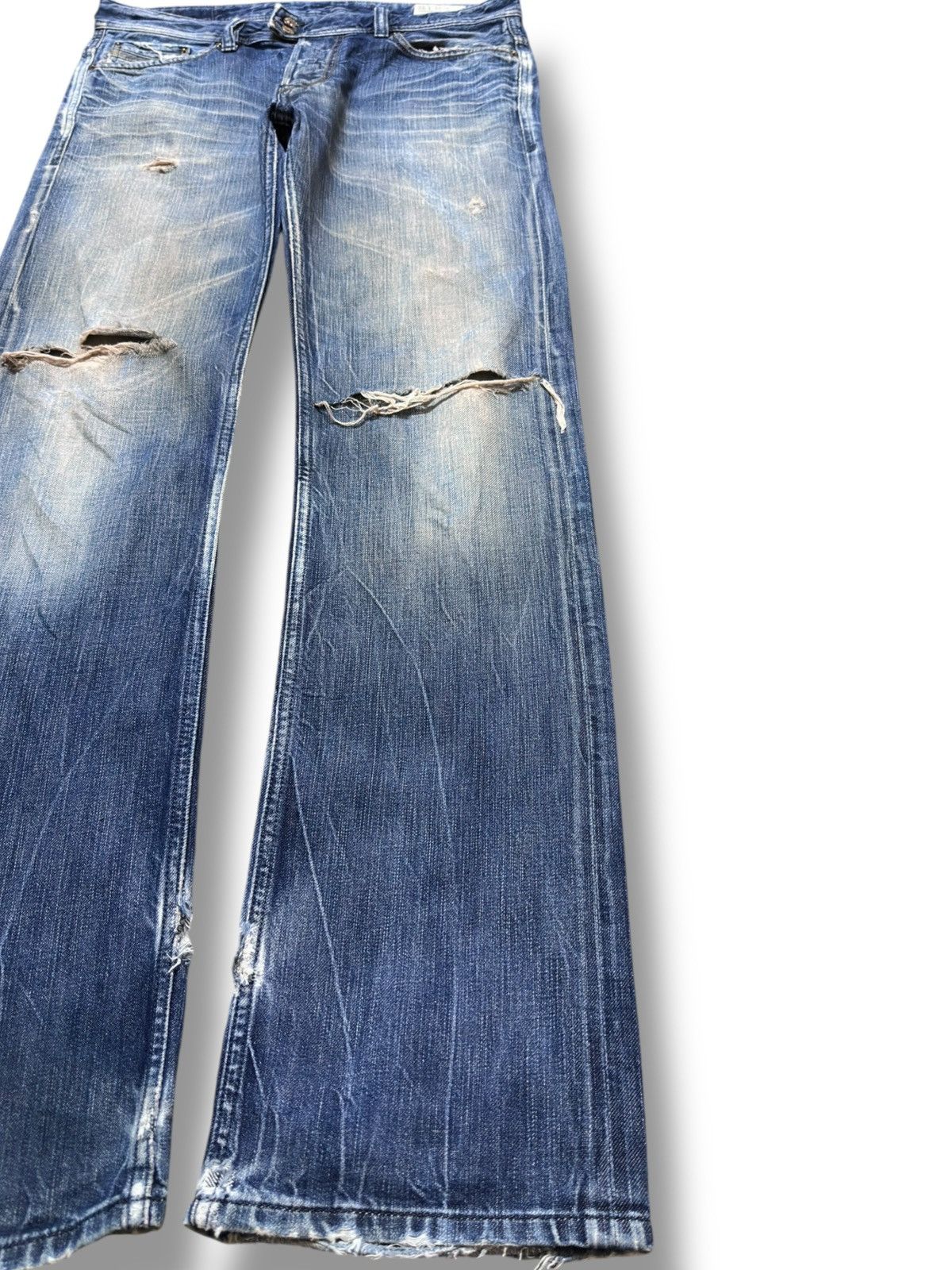 Diesel Black Gold Vintage Diesel Viker-R-Box Faded Ripped Distressed Denim Size US 34 / EU 50 - 4 Thumbnail