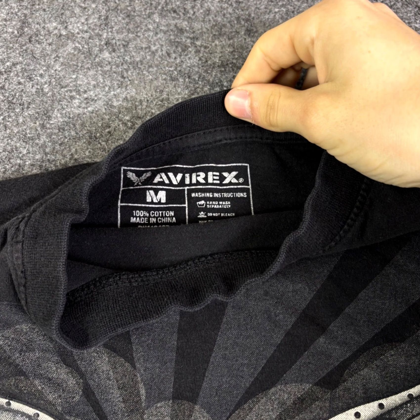 Avirex Avirex Mens T-Shirt Black Skull Wings Rhinestone Streetwear M Size US M / EU 48-50 / 2 - 5 Thumbnail