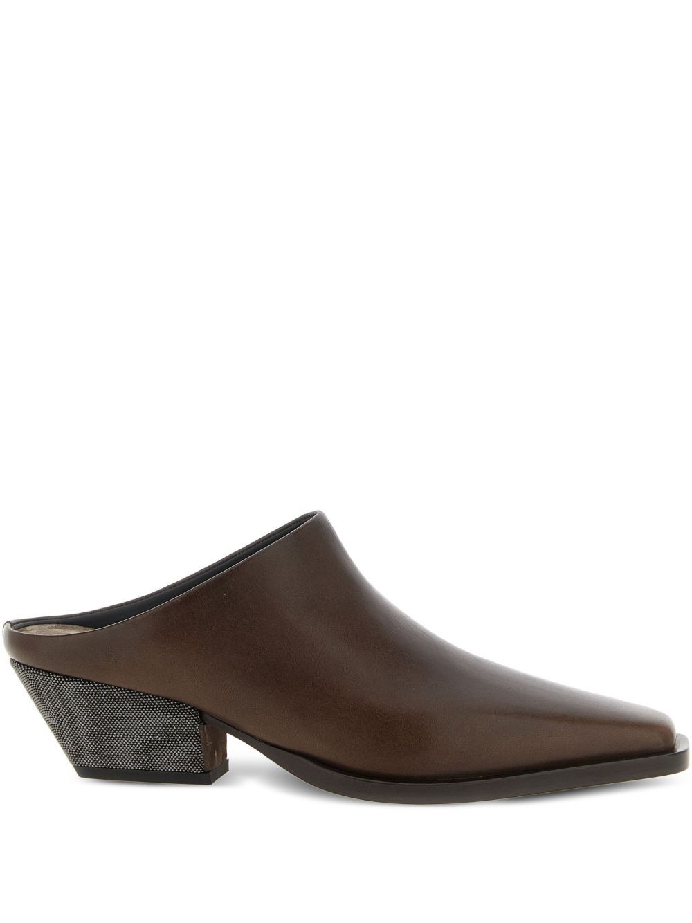 Brunello Cucinelli LEATHER SABOT Size US 7.5 / IT 37.5 - 1 Thumbnail
