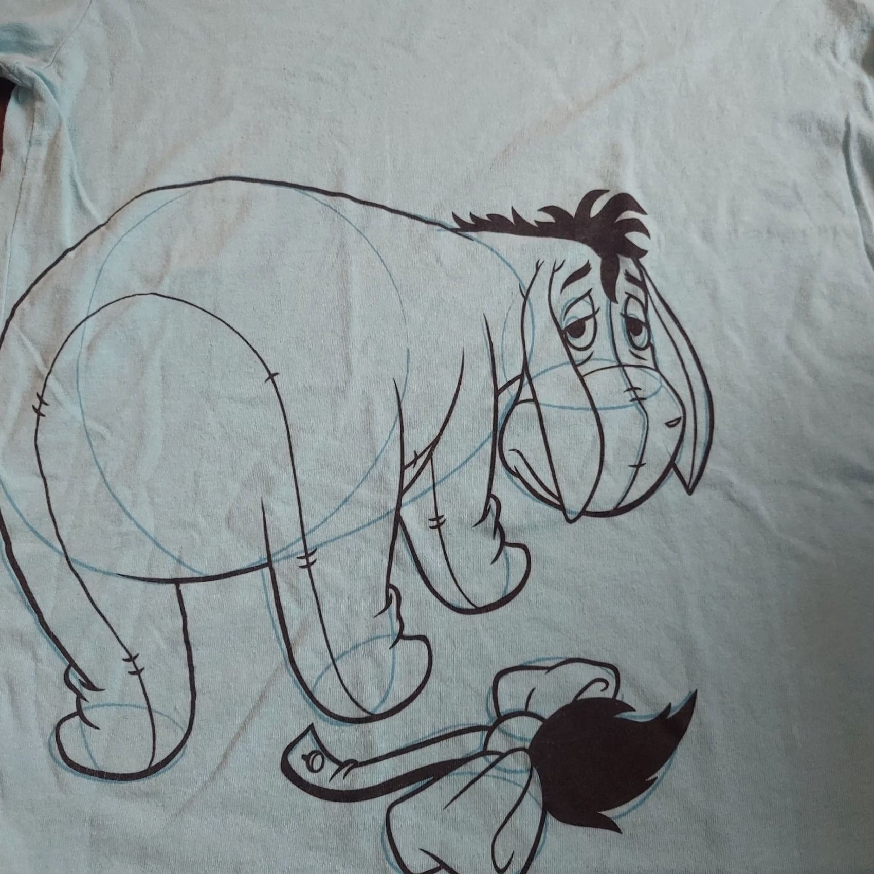 Disney Disney Women's T-Shirt Blue Short Sleeve Winnie The Pooh Eeyore Print Sz L Shirt Adult Regular 100% Cotton Casual 90s Classic Disney Store Size L / US 10 / IT 46 - 5 Thumbnail