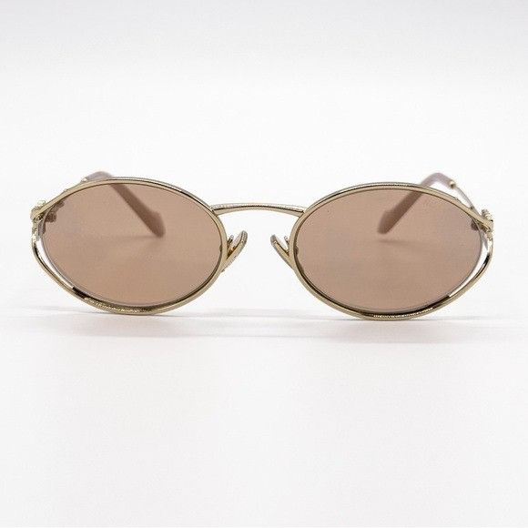 Miu Miu NEW MIU MIU SMU 52Y ZVN20F OVAL WOMEN SUNGLASSES MU52YS ZVN2 Size ONE SIZE - 4 Thumbnail