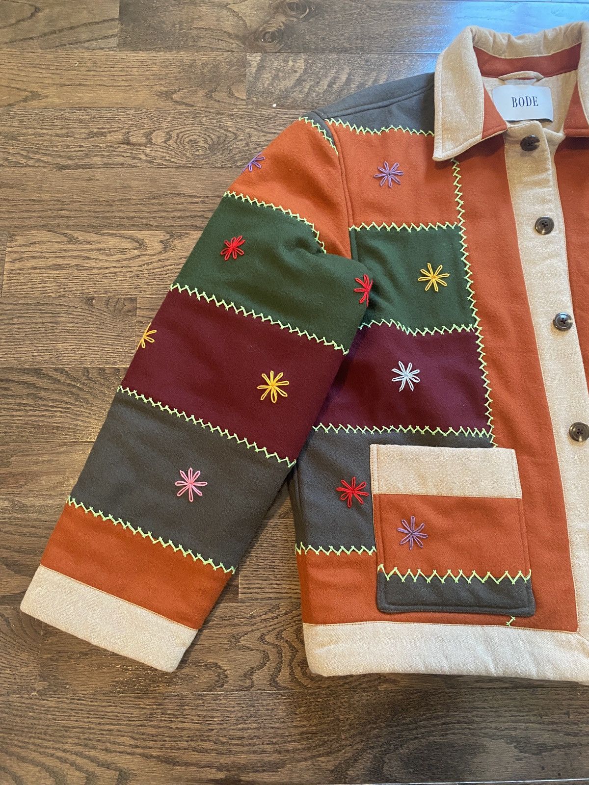 Bode BODE Embroidered Autumn Quilt Jacket size L/XL Size US L / EU 52-54 / 3 - 15 Thumbnail