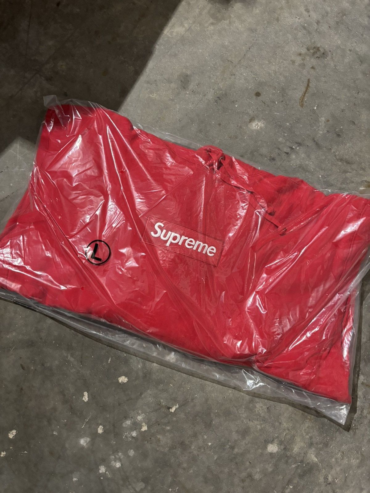 image of Supreme Box Logo Hooded Sweatshirt in Red, Men's (Size Small)