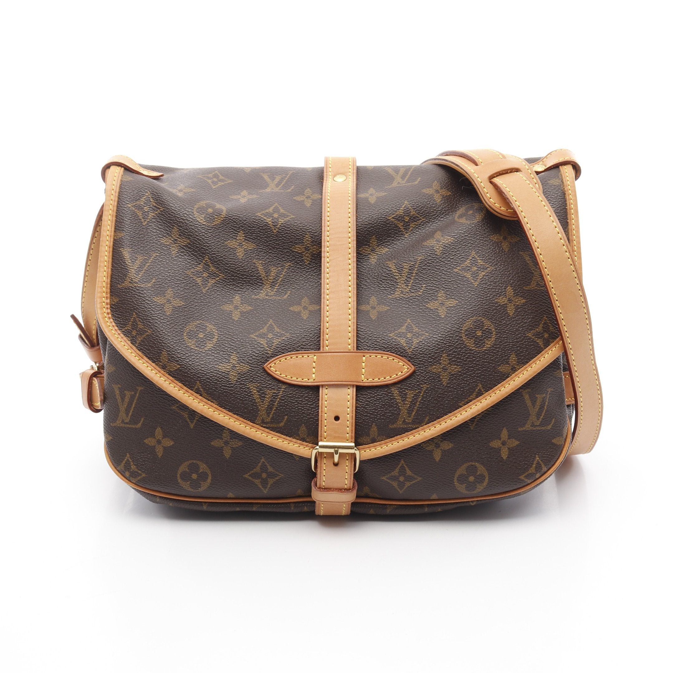 Louis Vuitton Louis Vuitton Saumur 30 Monogram Shoulder Bag Leather Brown Size ONE SIZE - 1 Thumbnail