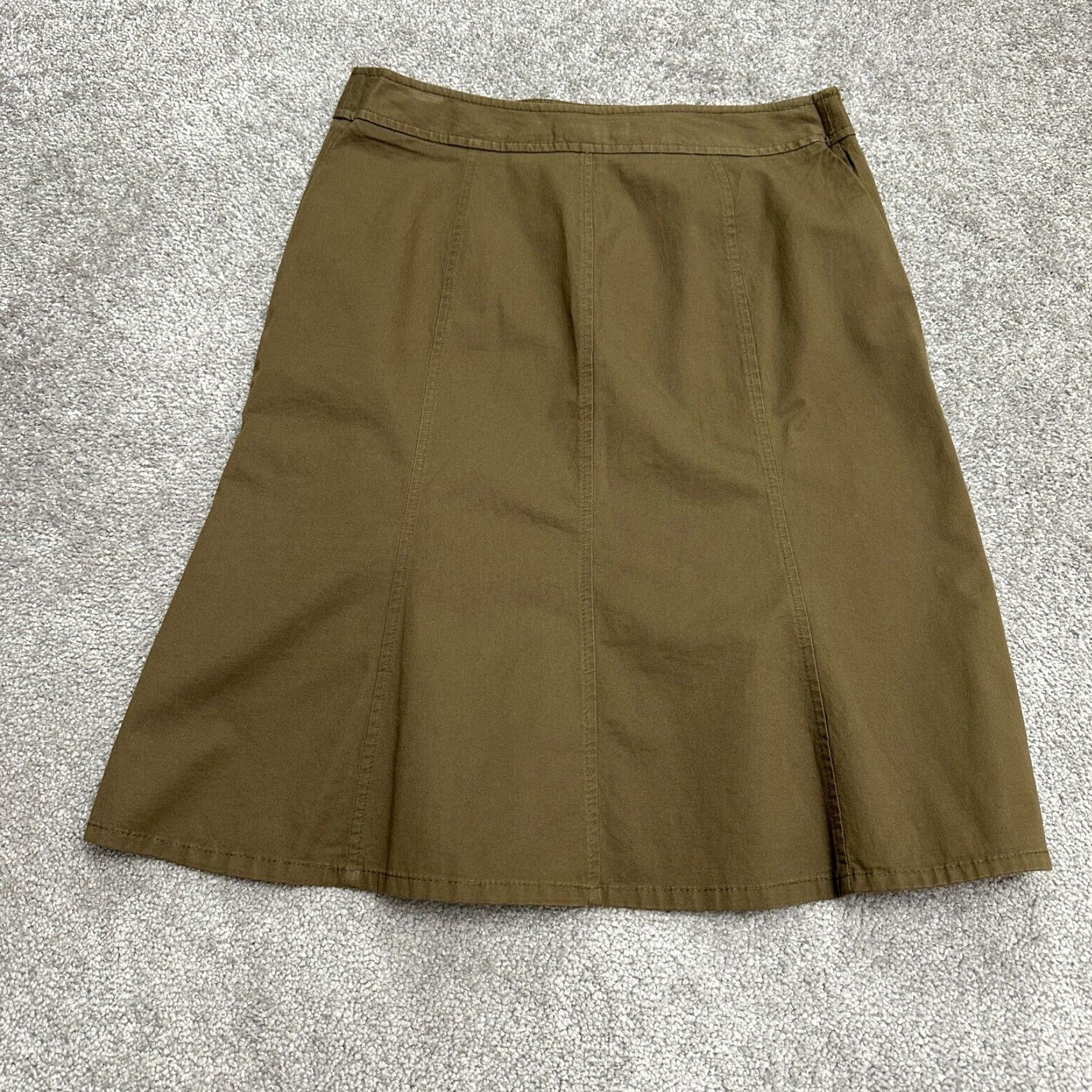 Ann Taylor Ann Taylor Skirt Petites 4P Brown Knee Length Mermaid Stretch Women Size 27" / US 4 / IT 40 - 2 Thumbnail