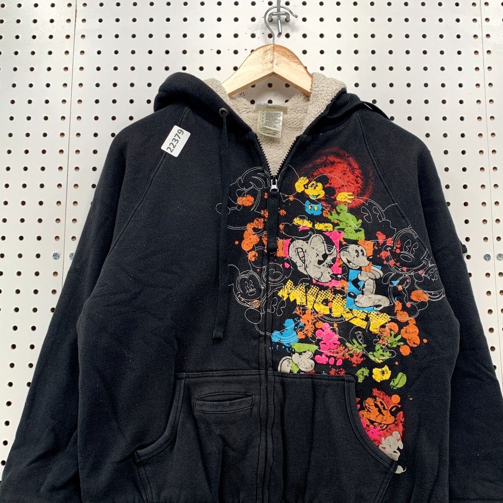 Disney Disney Disneyland Sweatshirt Hooded Sherpa Lined Black Womens Medium 22x24.5 Size M / US 6-8 / IT 42-44 - 7 Thumbnail