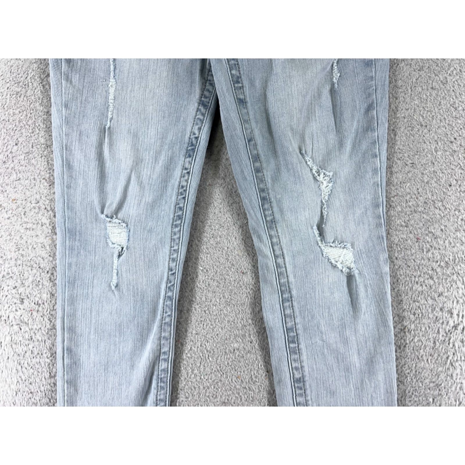 Vintage Seven7 Pants Women 6 Blue Denim Jean Skinny High Rise Distressed 27x29 Size 28" / US 6 / IT 42 - 3 Thumbnail