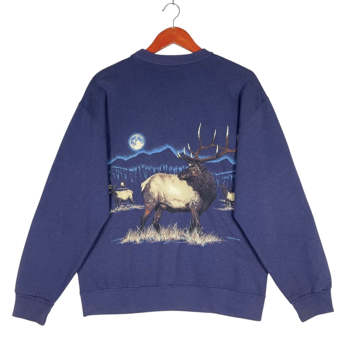 Habitat Vintage 90s Habitat Graphic Of Elk Sweatshirt Size M Size US M / EU 48-50 / 2 - 2 Thumbnail